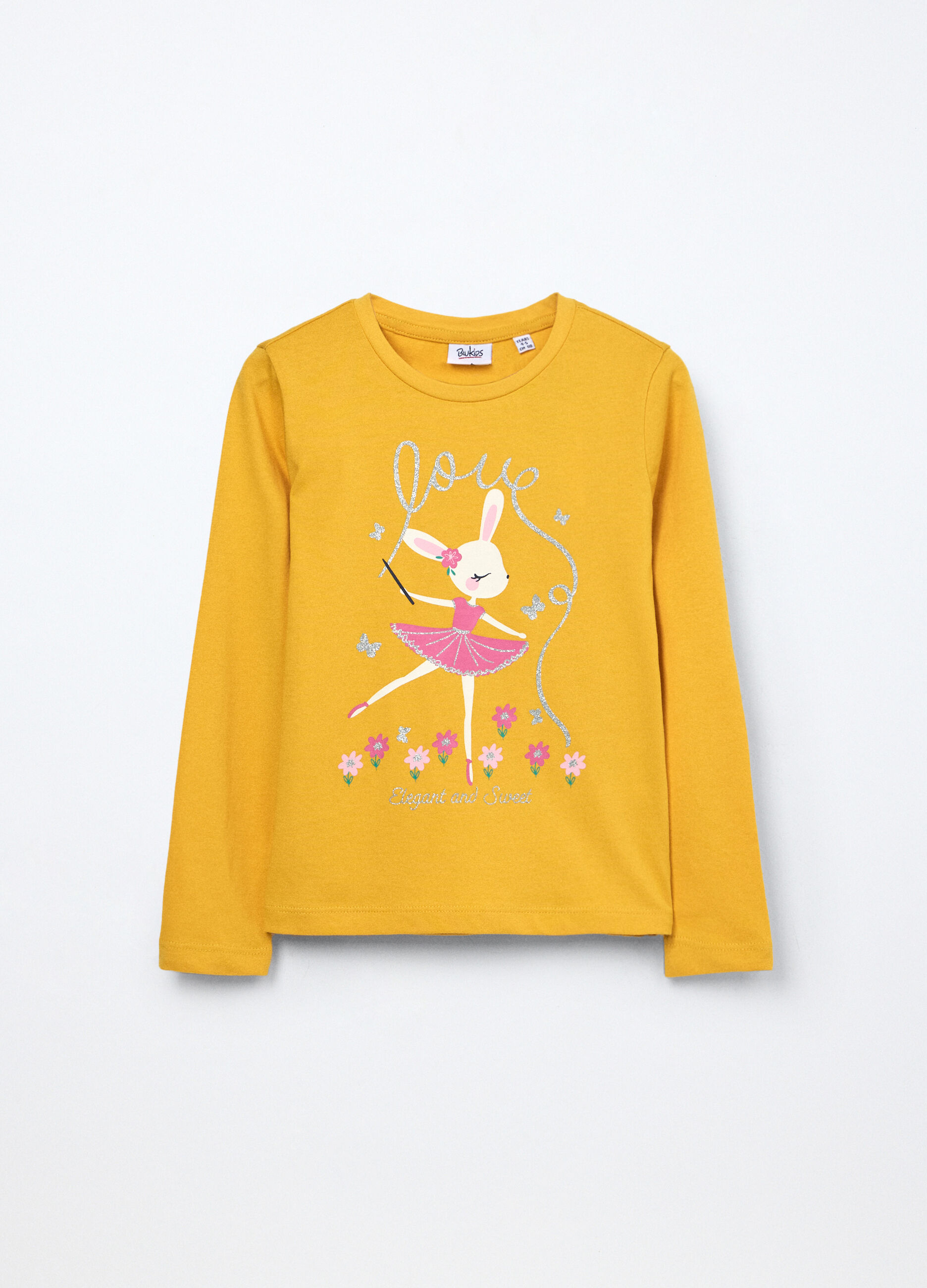 T-shirt in jersey di puro cotone bambina_0
