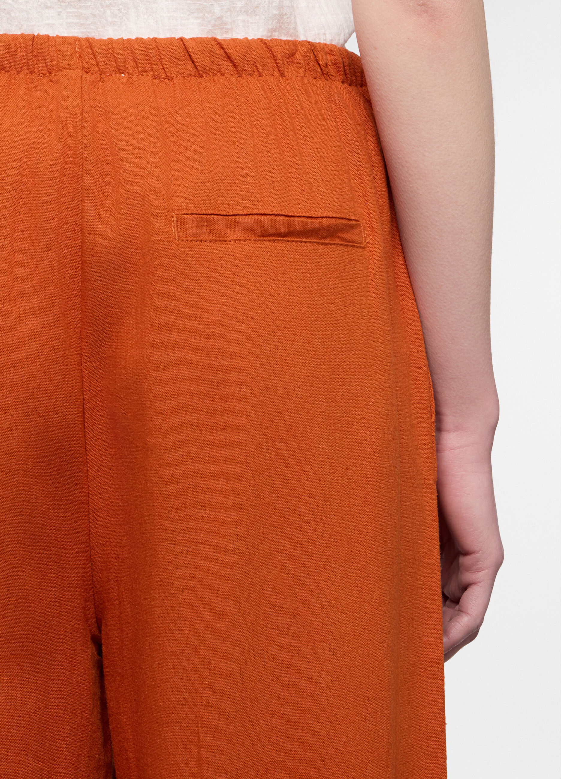 Pantaloni wide leg misto lino donna_2