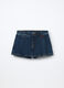 Gonna pantalone in denim di puro cotone bambina_0