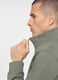 Felpa con mezza zip in piquet misto cotone uomo_2