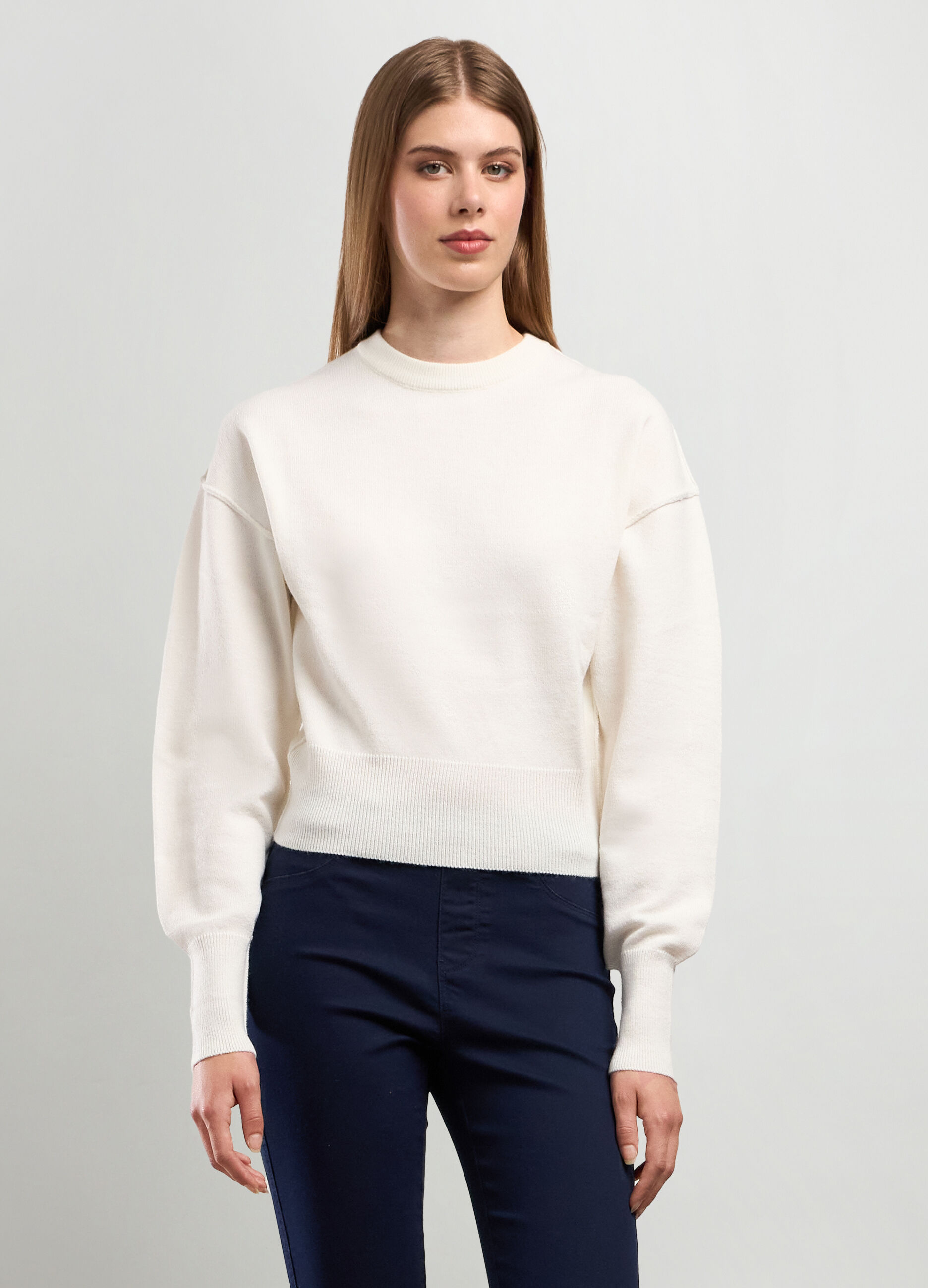 Tricot con maniche a palloncino donna_0