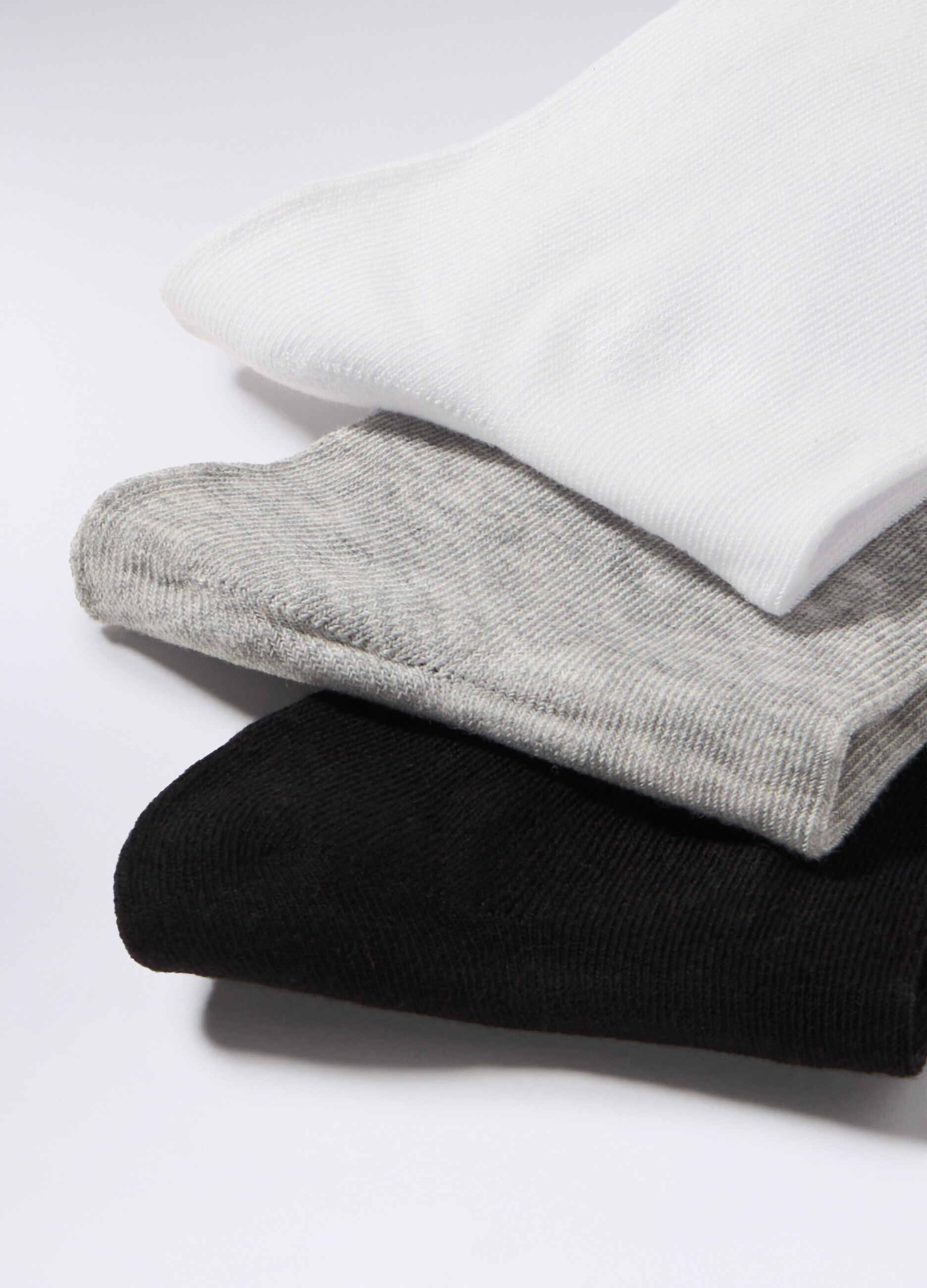 Pack 3 calze corte in cotone stretch donna_1