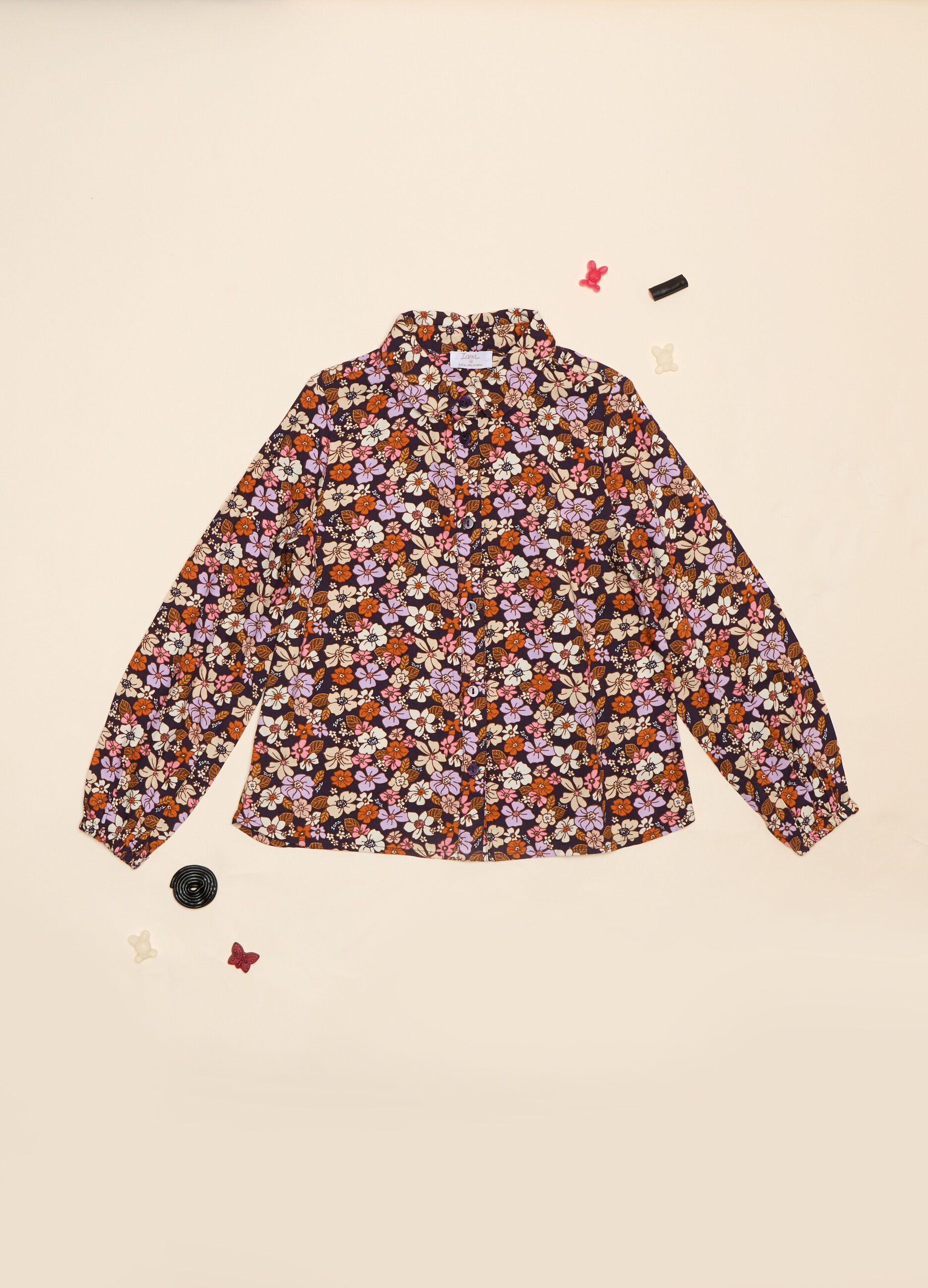 Camicia a fiori in pura viscosa