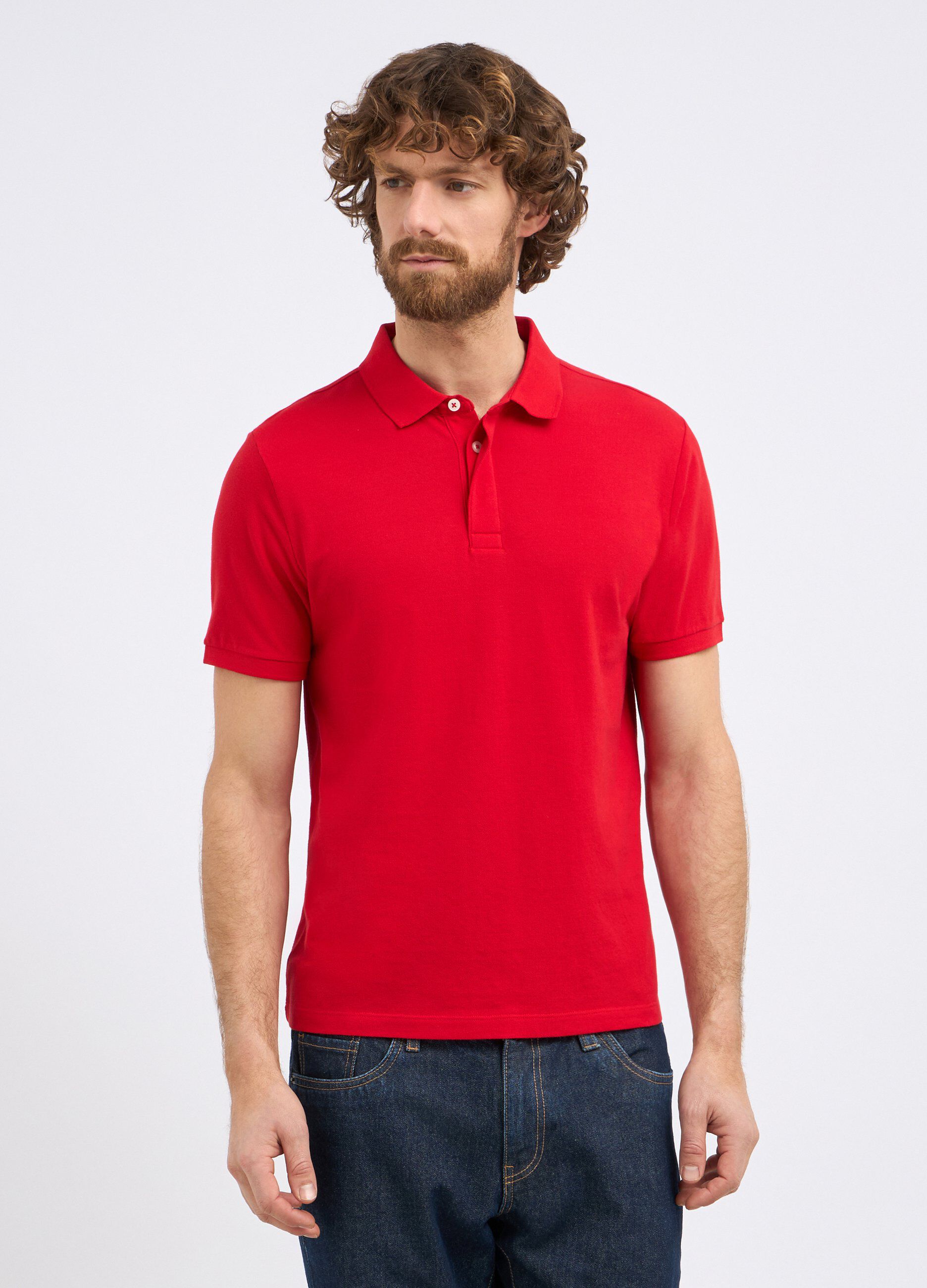 Polo in puro cotone piquet uomo_0
