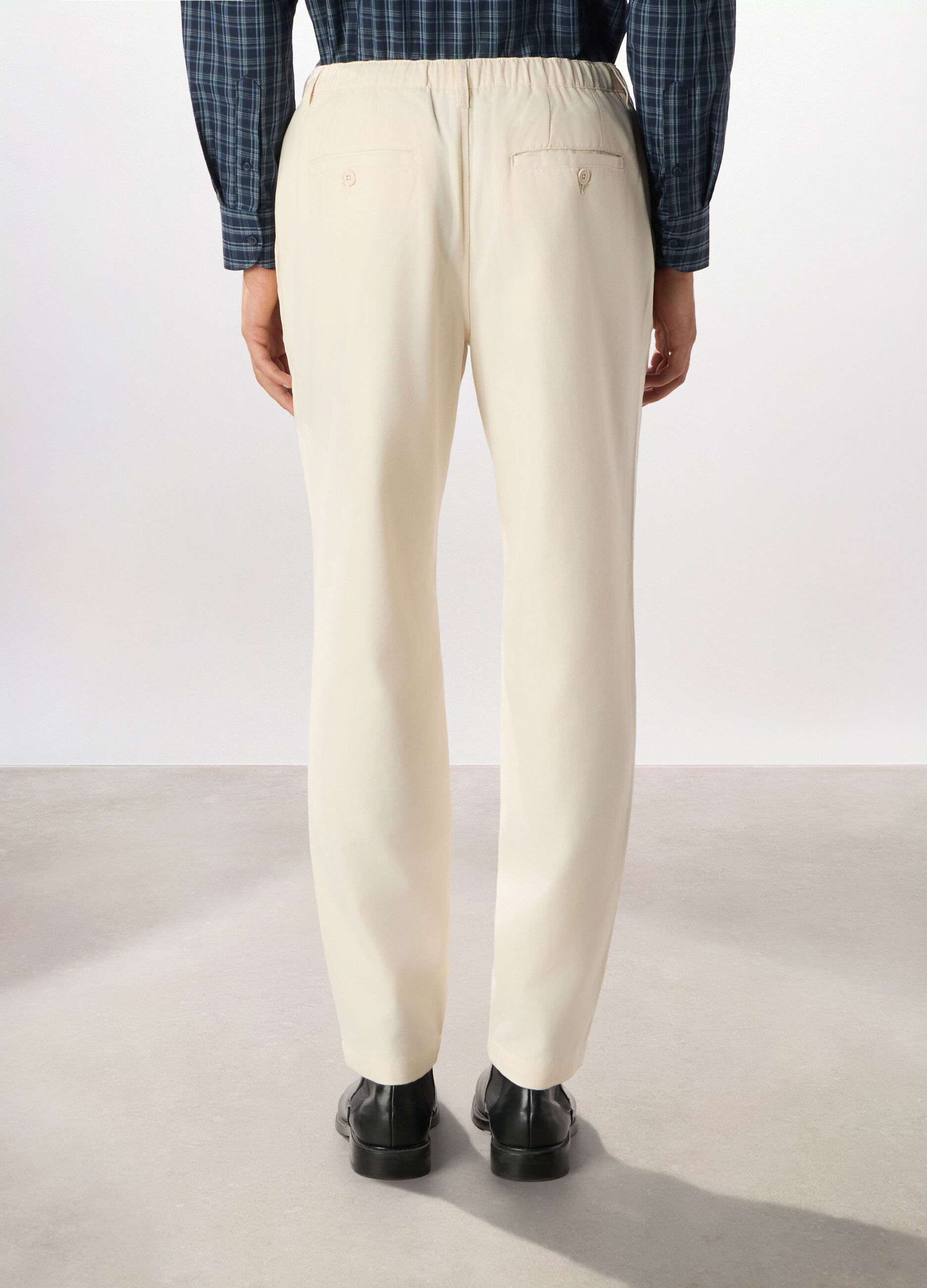 Pantalone chino in twill misto viscosa uomo_1