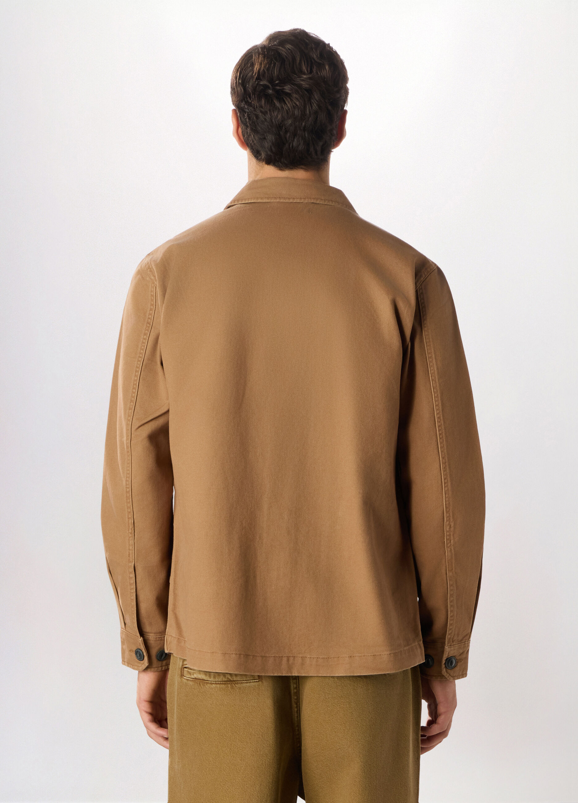 Giacca a camicia in denim di cotone uomo_1