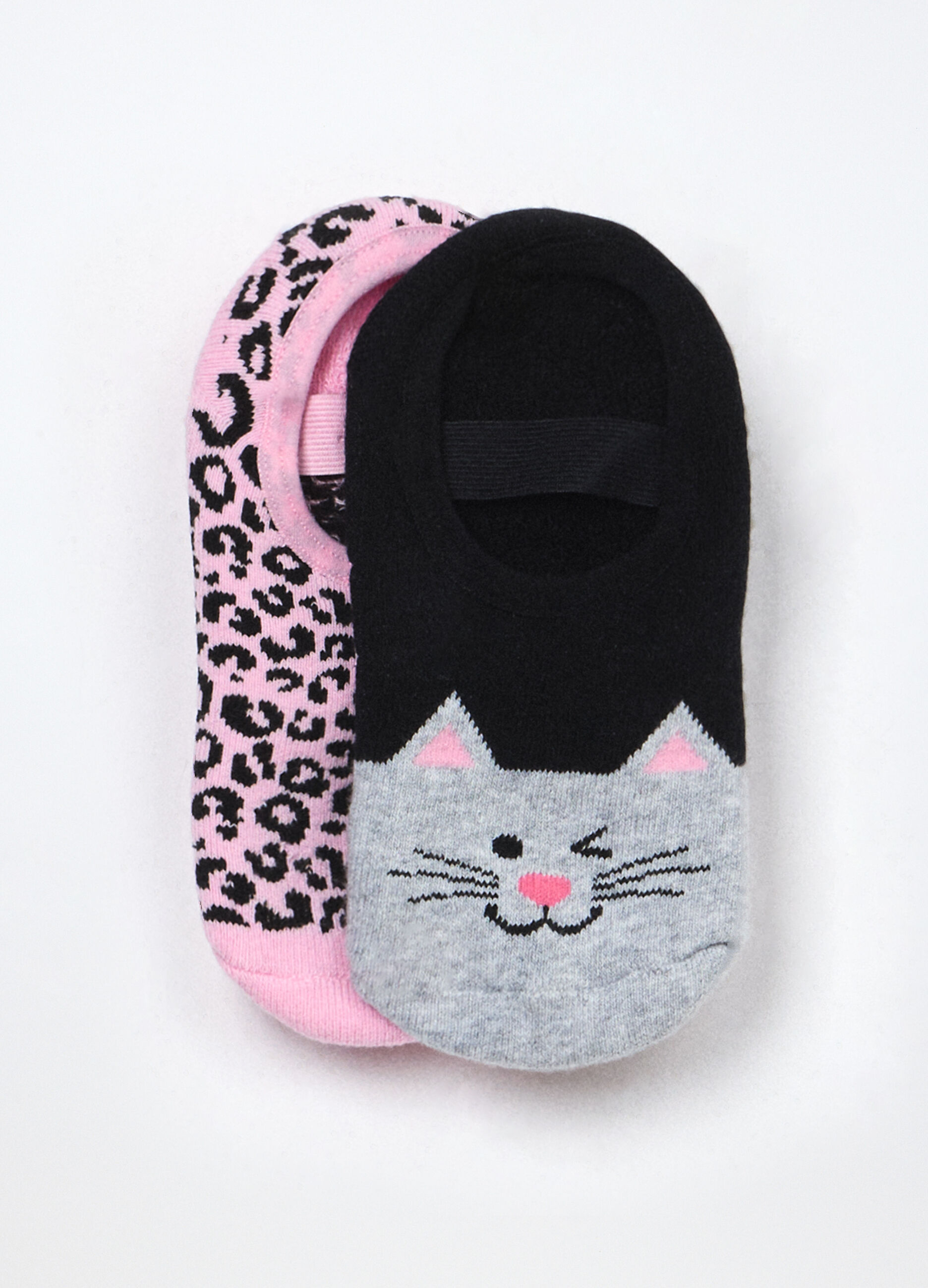 Pack 2 scarpine anti scivolo in spugna misto cotone bambina_0