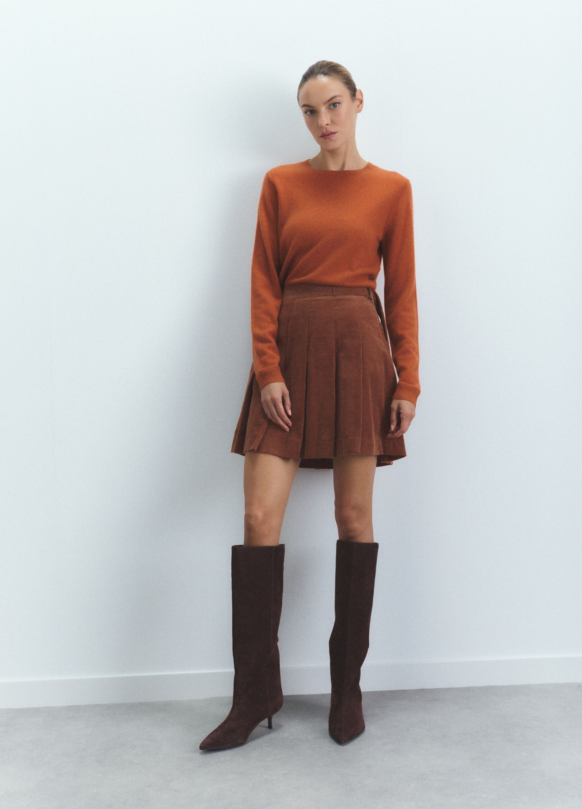 Pullover girocollo in puro cashmere donna_0