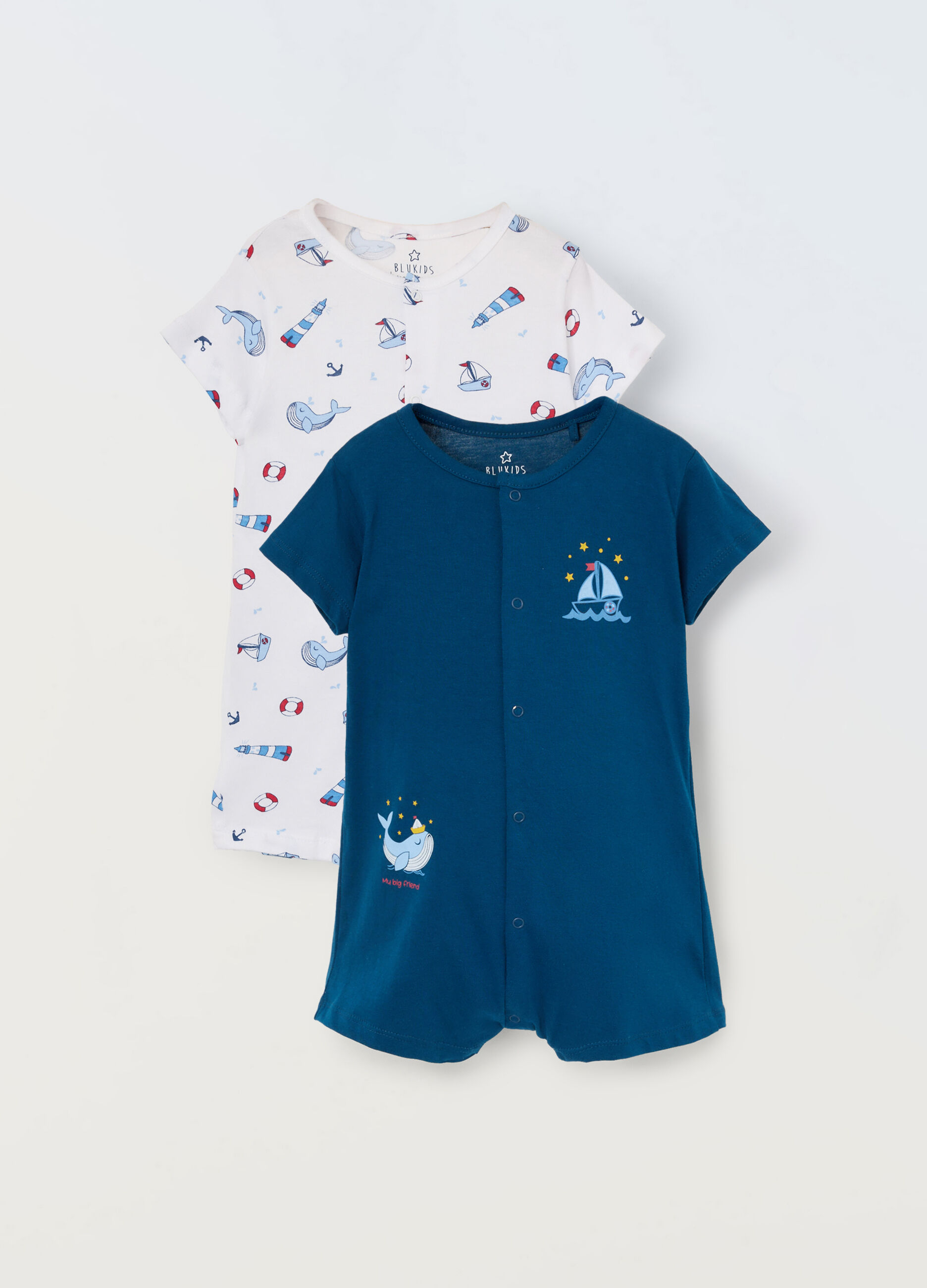 Pack 2 tutine in puro cotone neonato