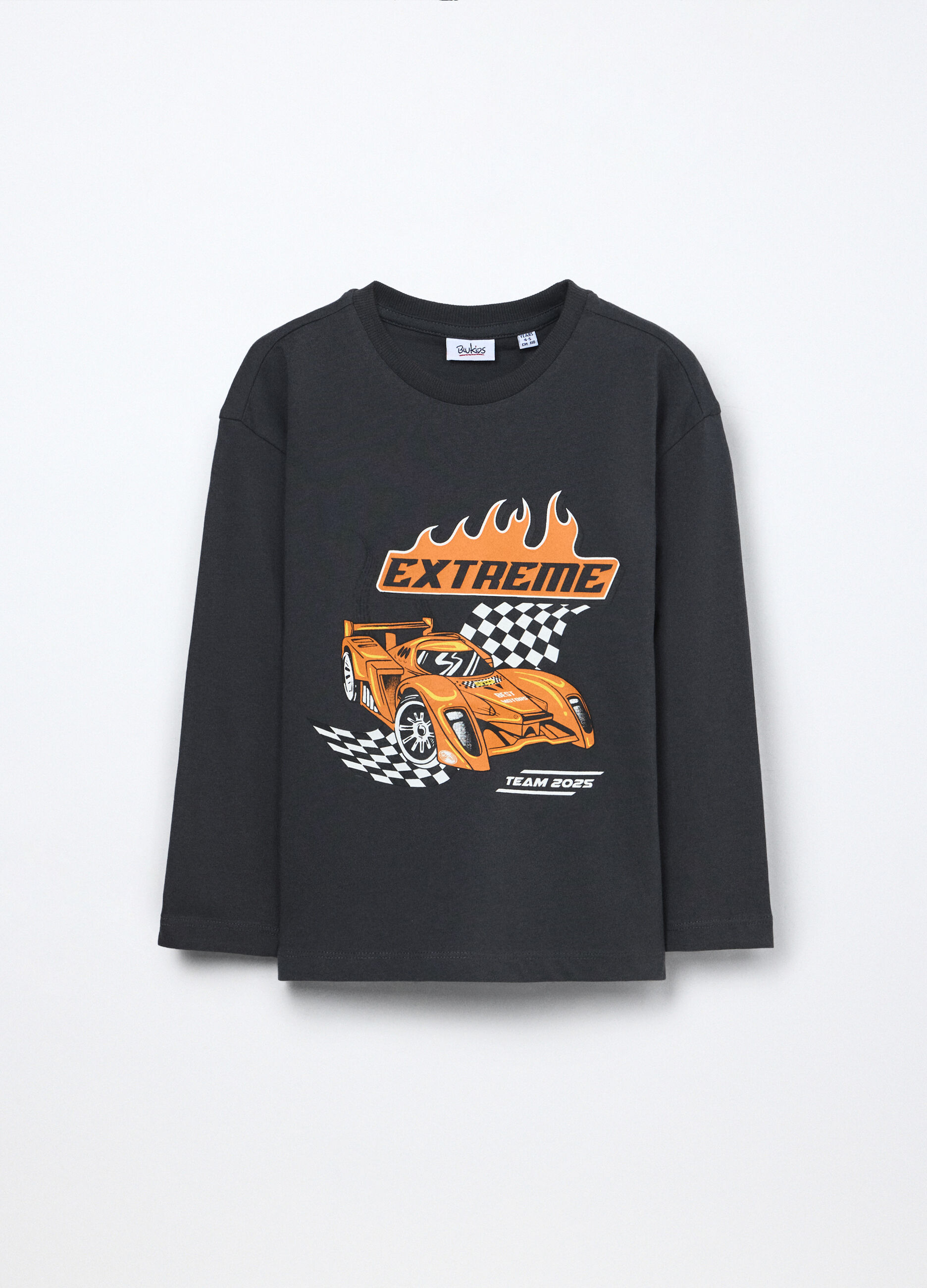 T-shirt a maniche lunghe in puro cotone jersey bambino_0
