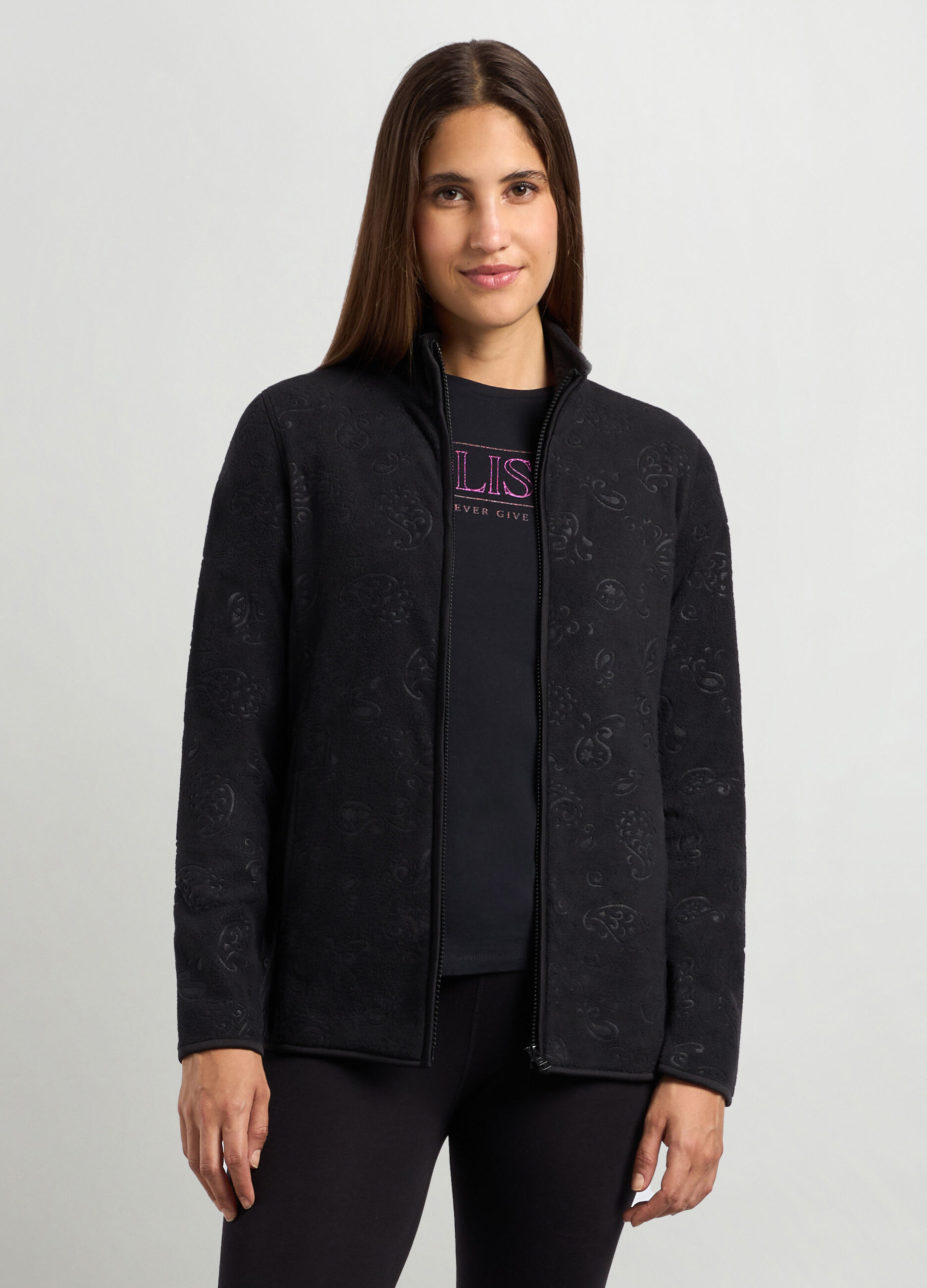 Felpa in pile full zip donna _0