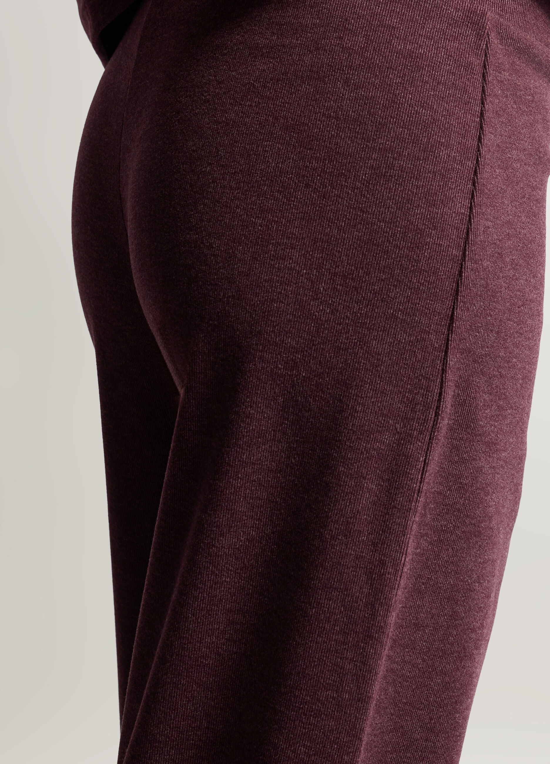 Pantaloni Wide Leg in maglia rasata misto viscosa stretch donna_3
