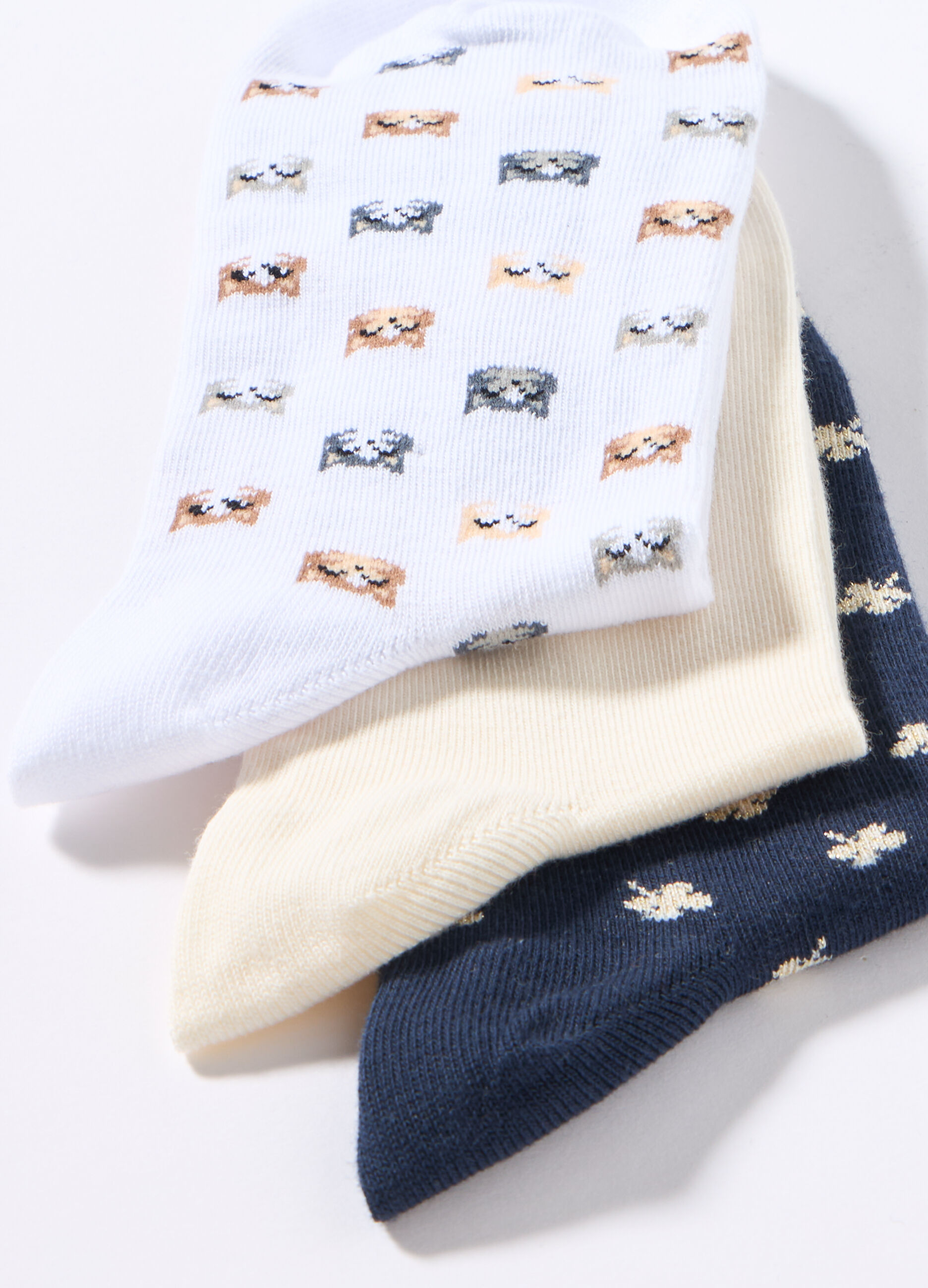 Pack 3 calze misto cotone donna_1