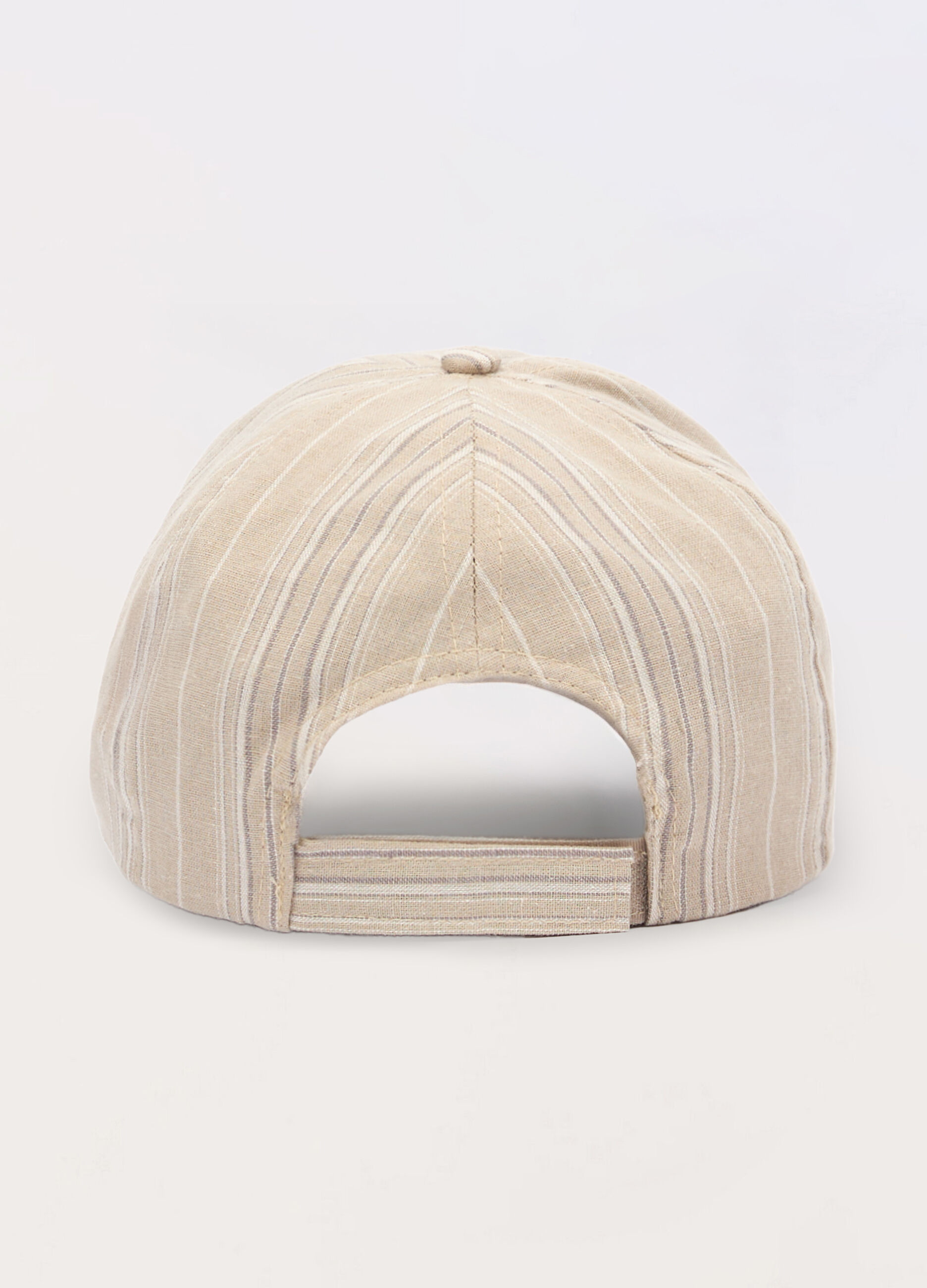 Cappello baseball in misto cotone a righe uomo_1