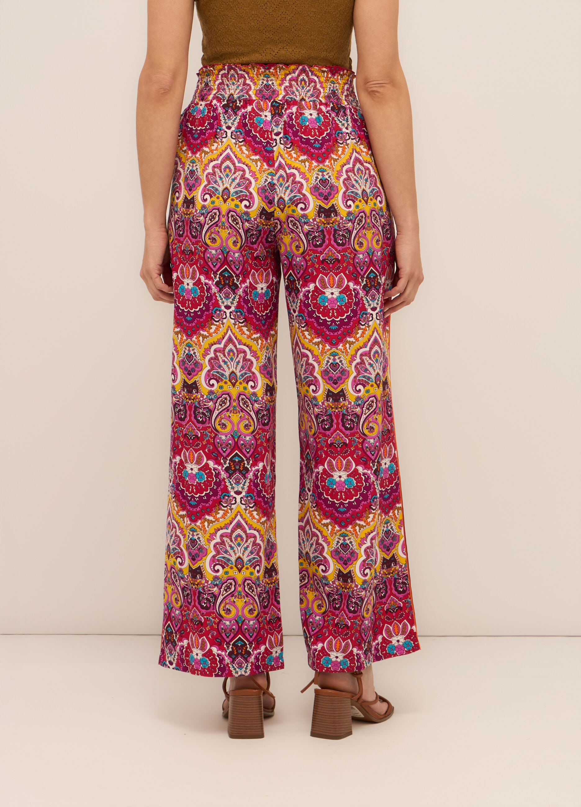 Pantaloni palazzo in american crepe donna_1