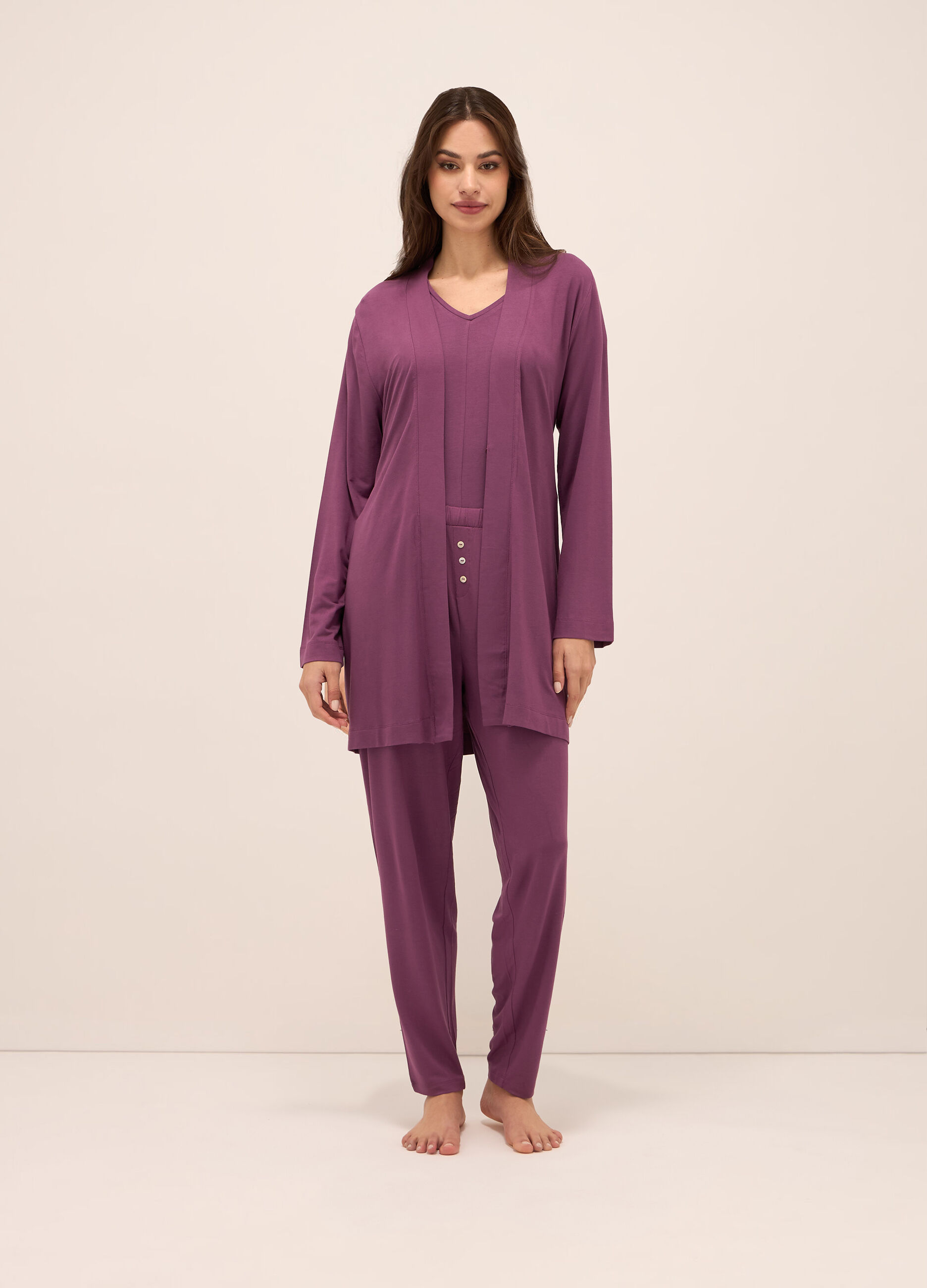 Vestaglia in modal stretch donna_0