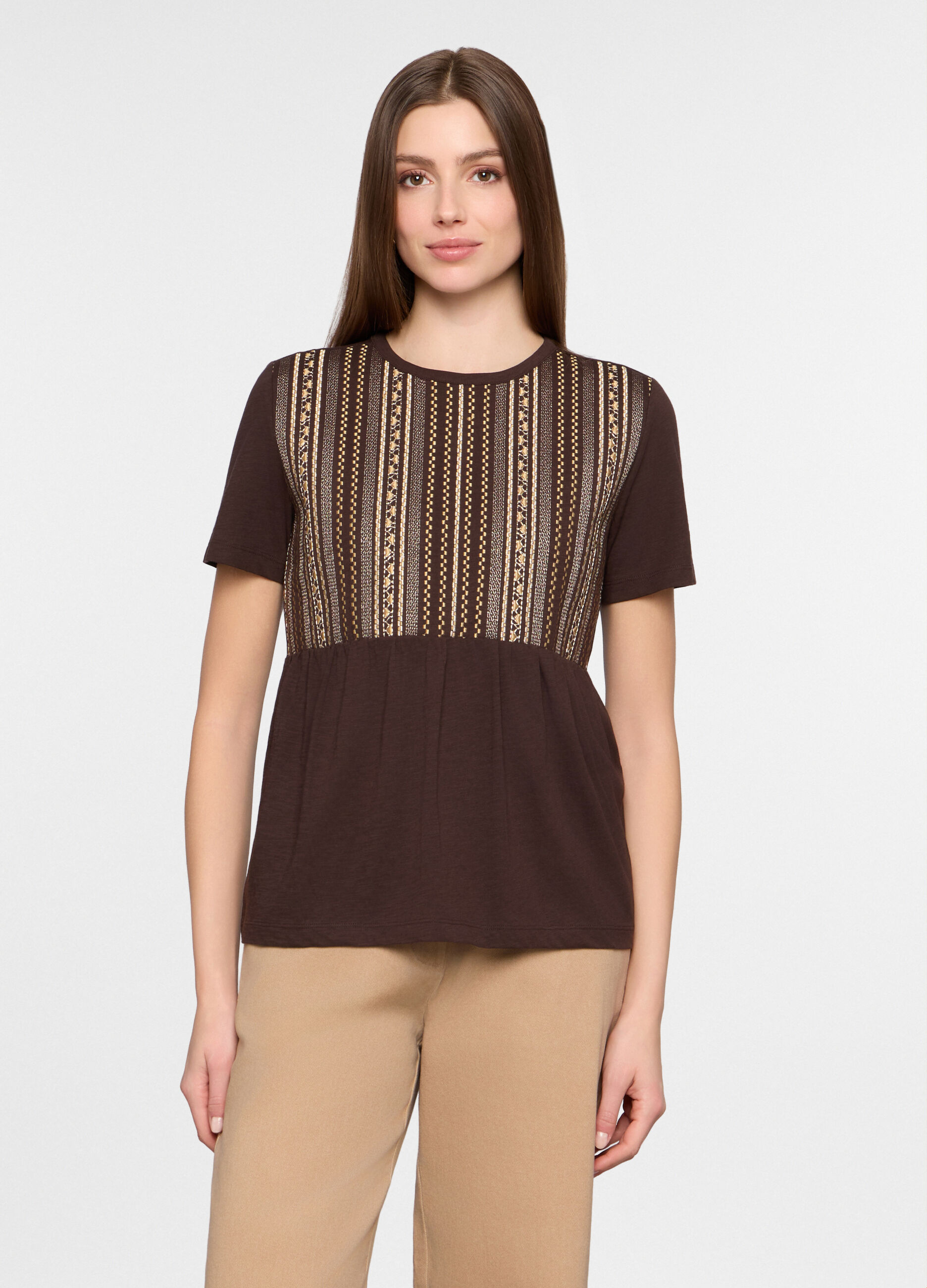 T-shirt girocollo donna_0