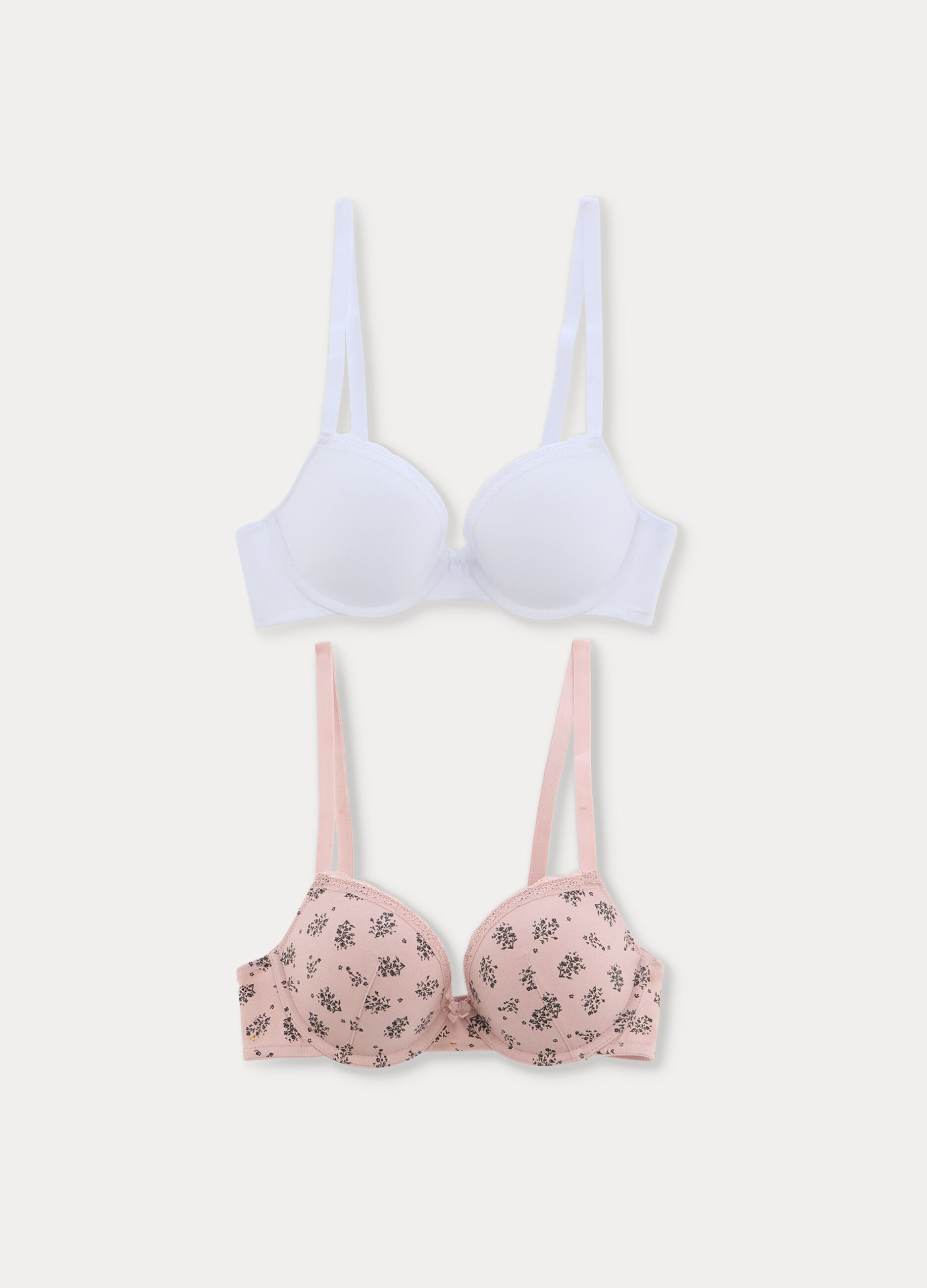 Pack 2 reggiseni a balconcino in jersey di cotone stretch donna_0