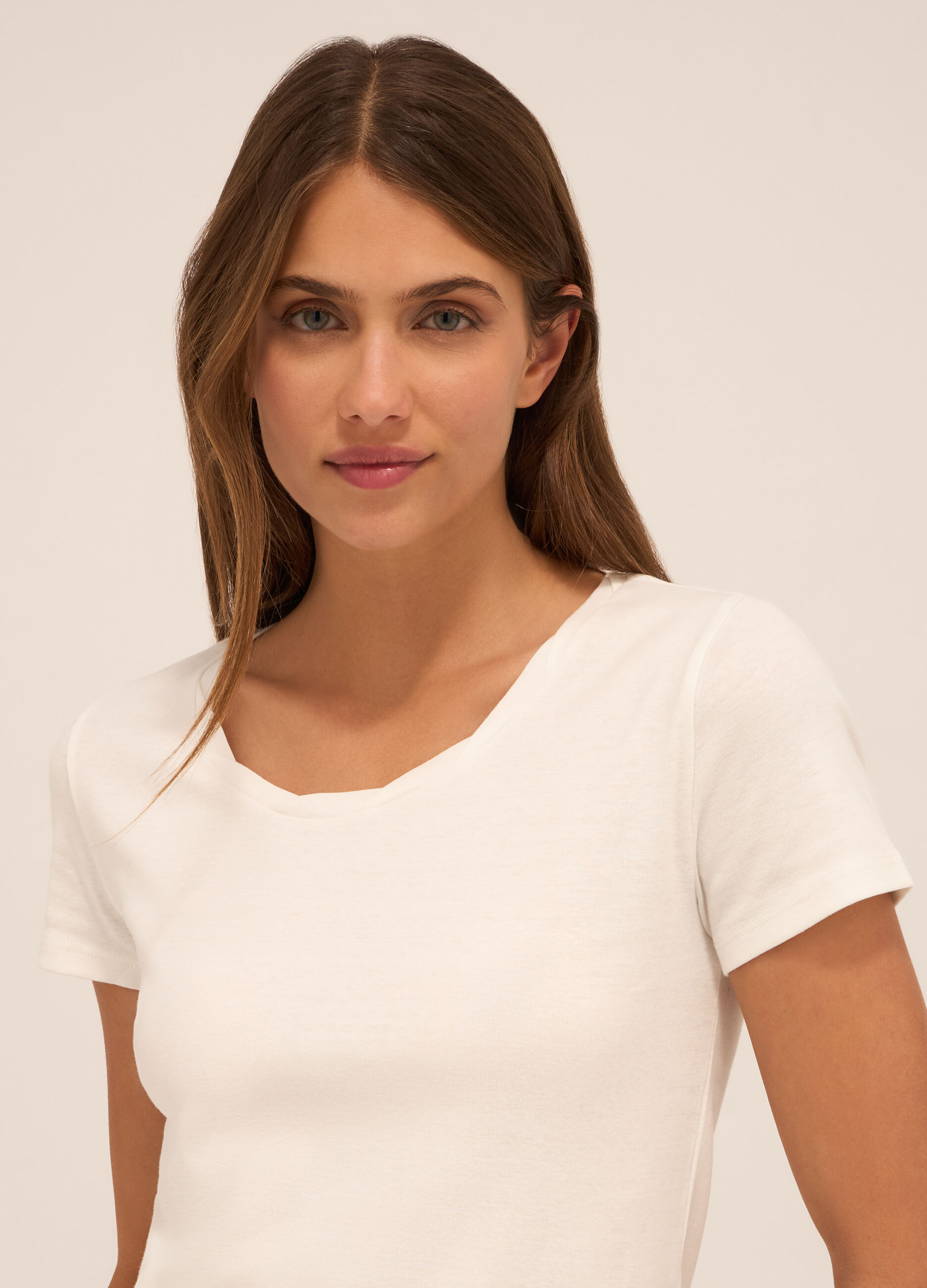 T-shirt in puro cotone donna_2
