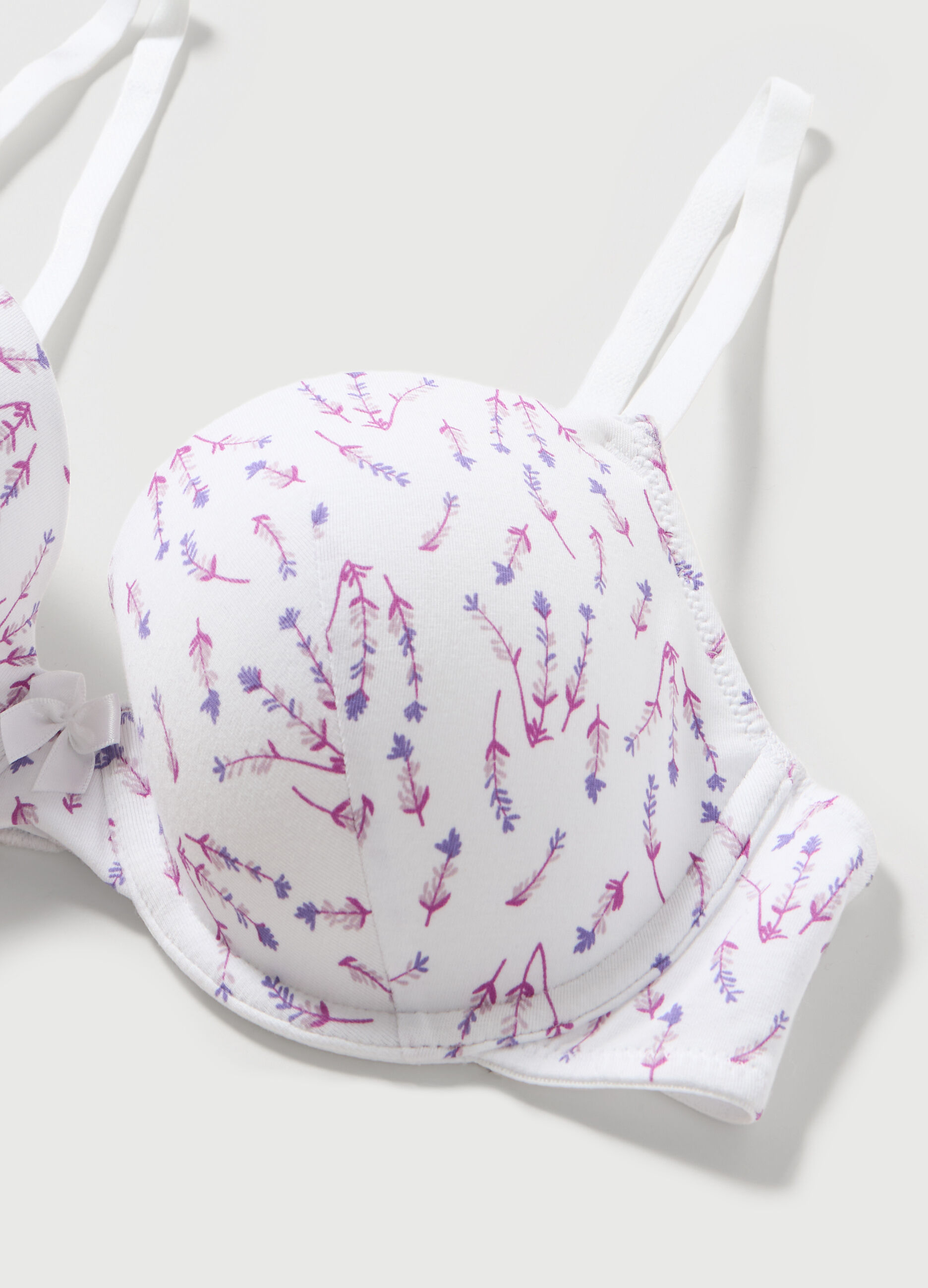 Pack 2 reggiseni in cotone stretch imbottiti donna