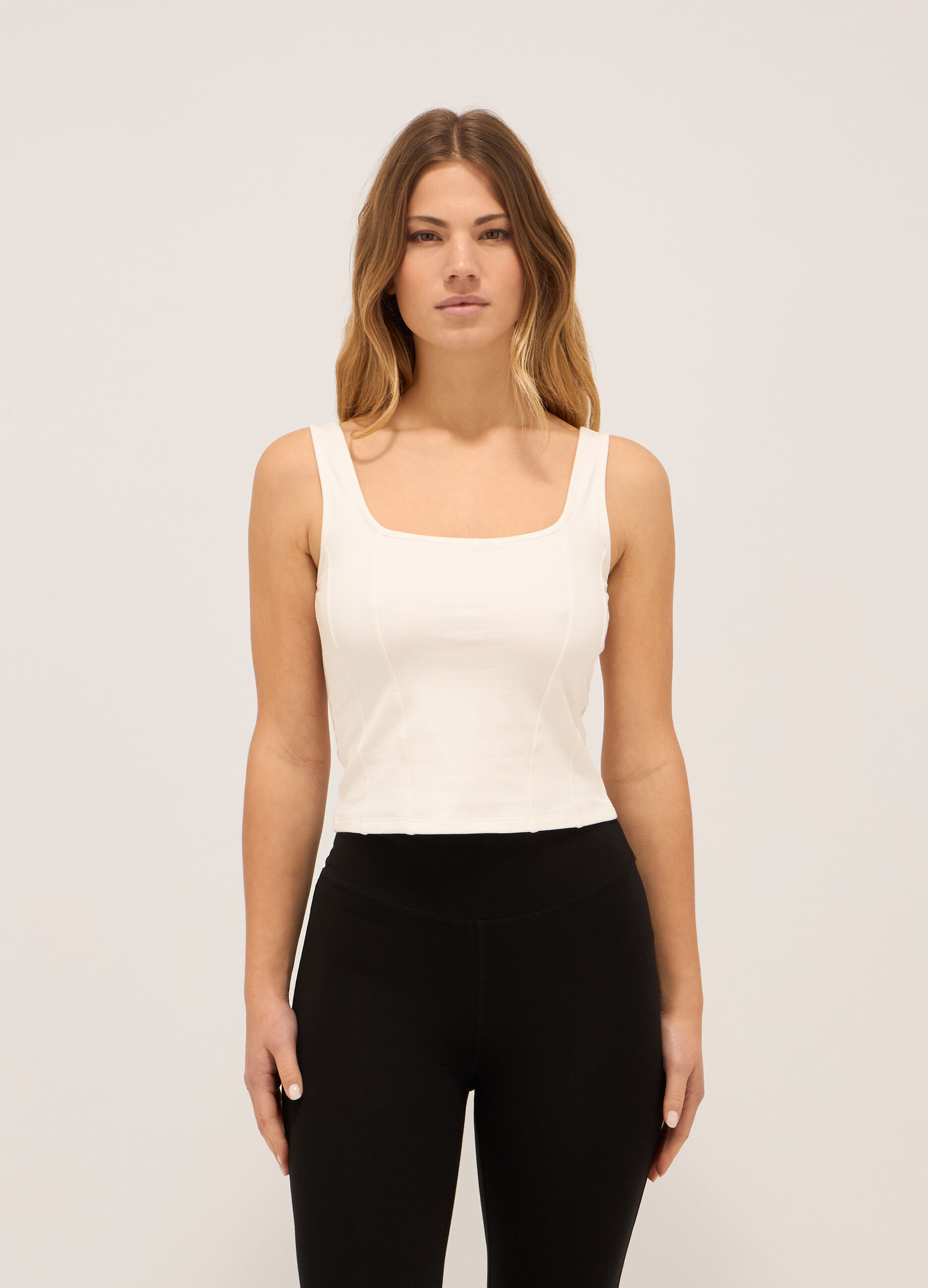 Corsetto in cotone stretch donna_0
