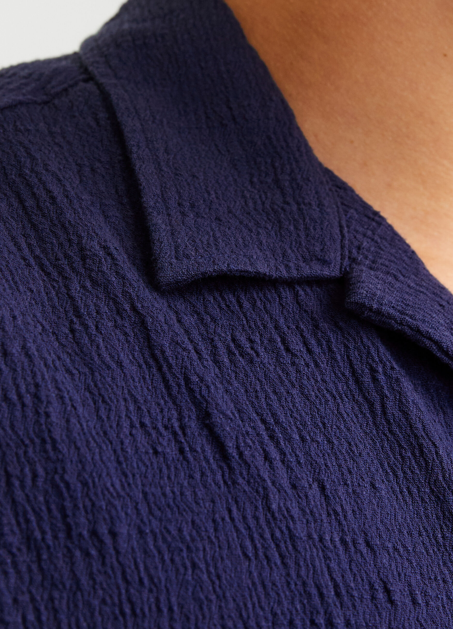 Camicia a maniche corte in garza uomo_5