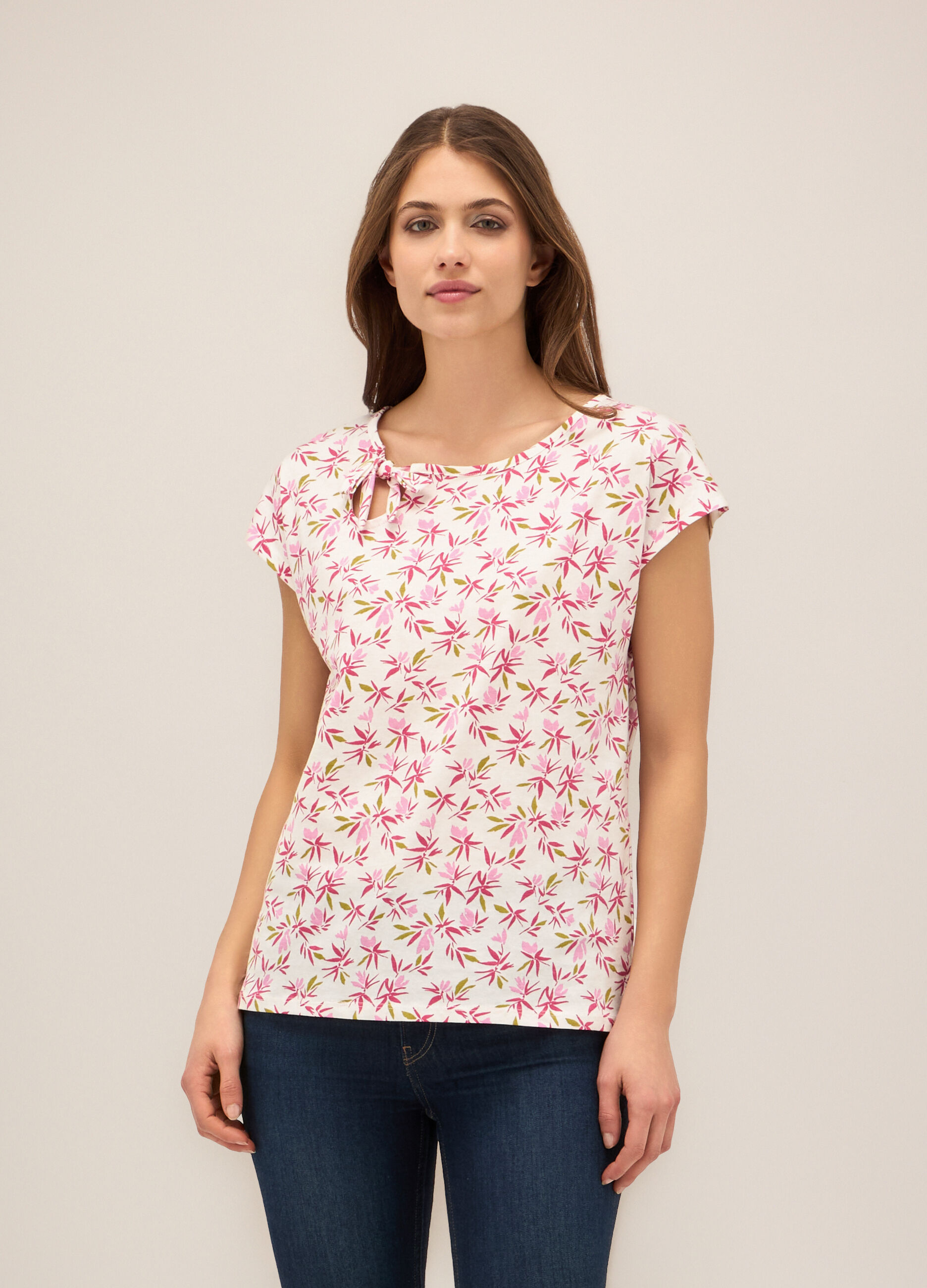 T-shirt in puro cotone donna_0