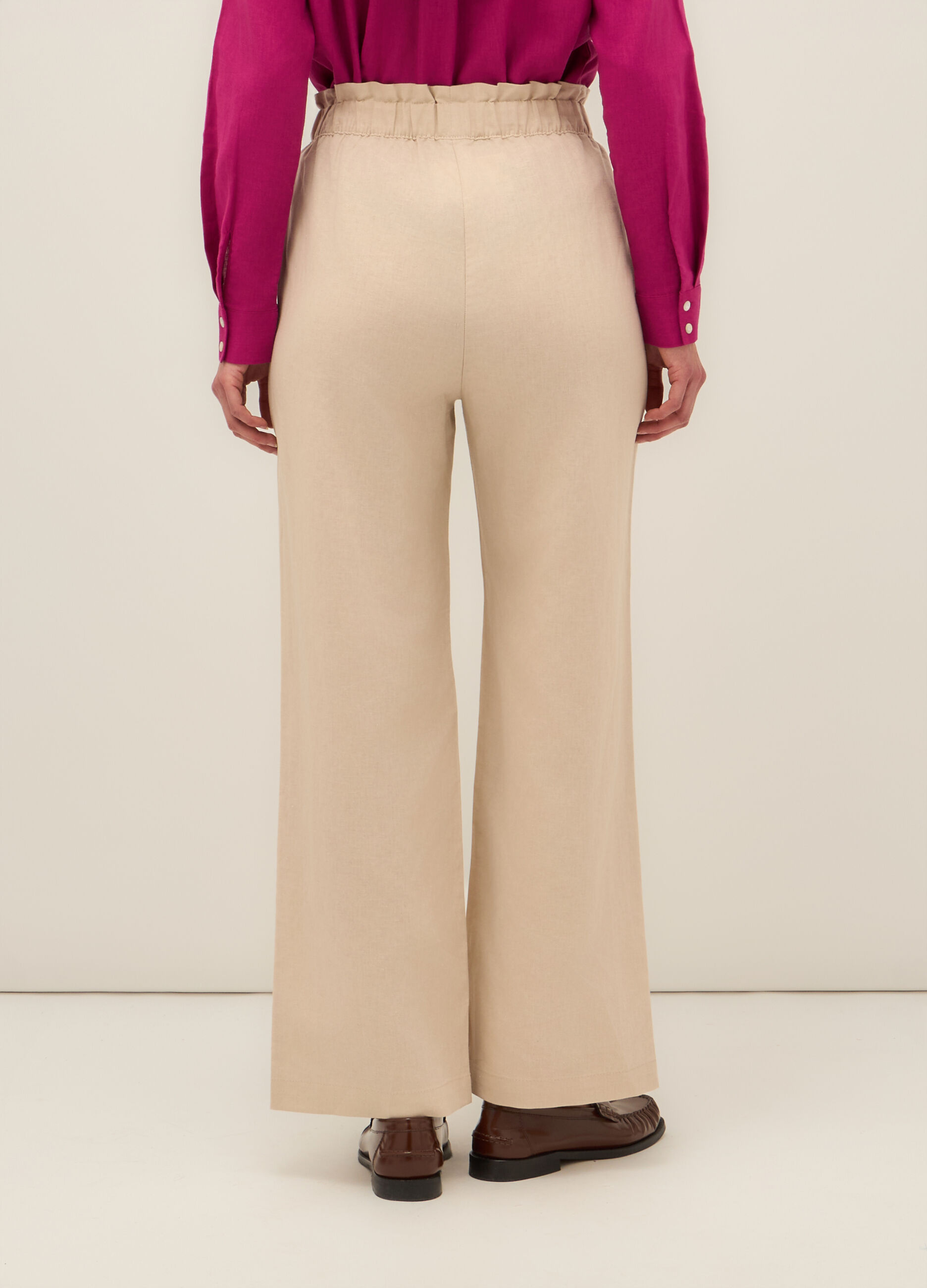 Pantaloni misto lino donna_1