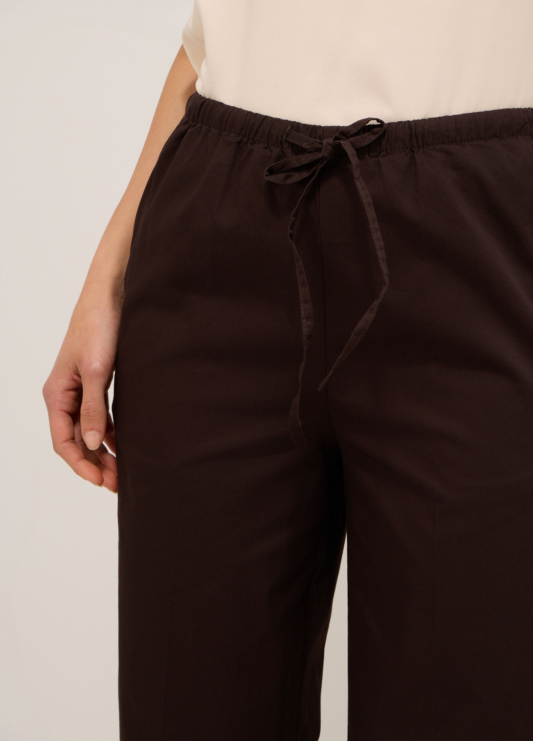 Jogger in twill di puro cotone donna
