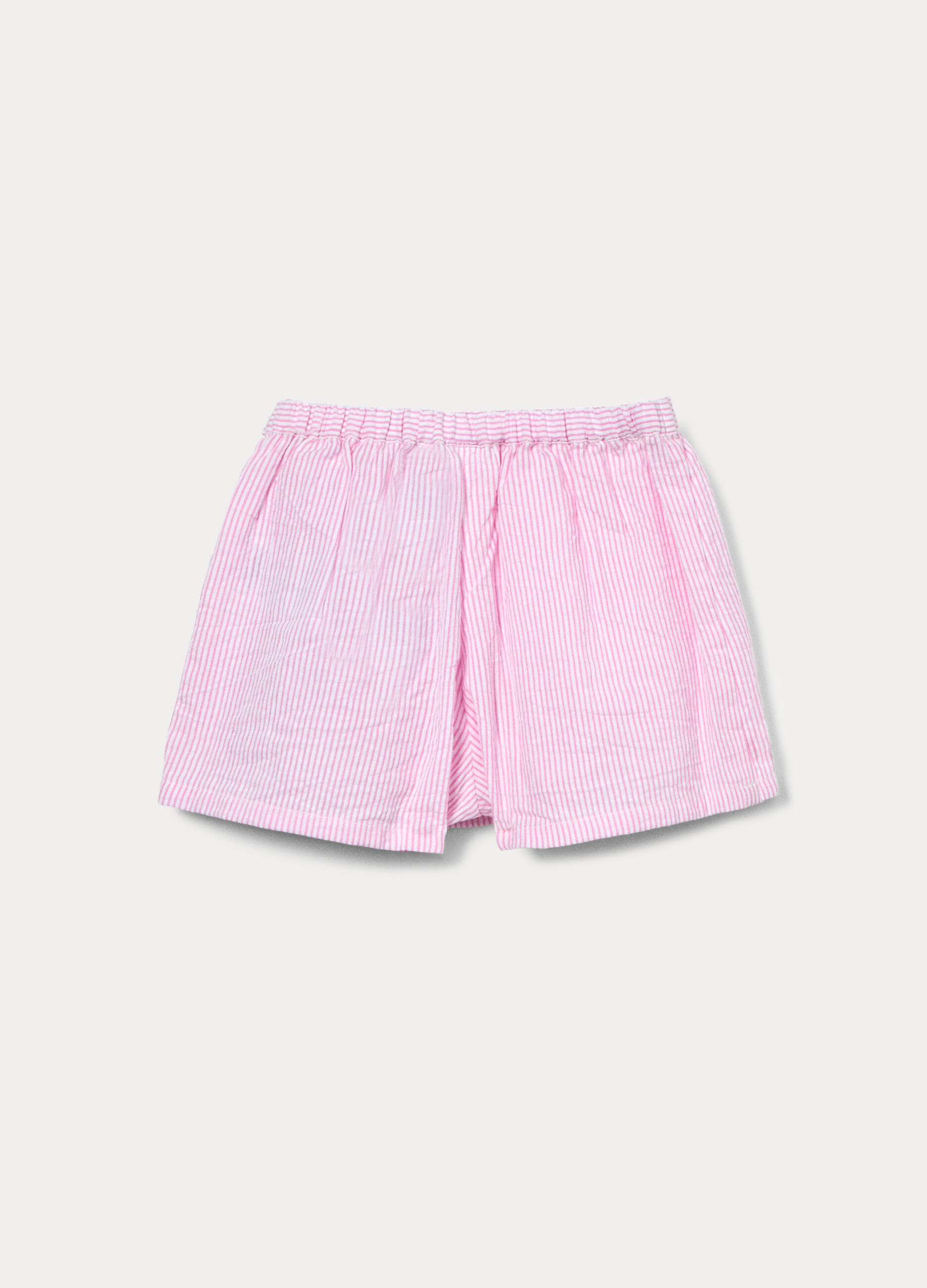 Gonna-pantalone in puro cotone seersucker bimba_1