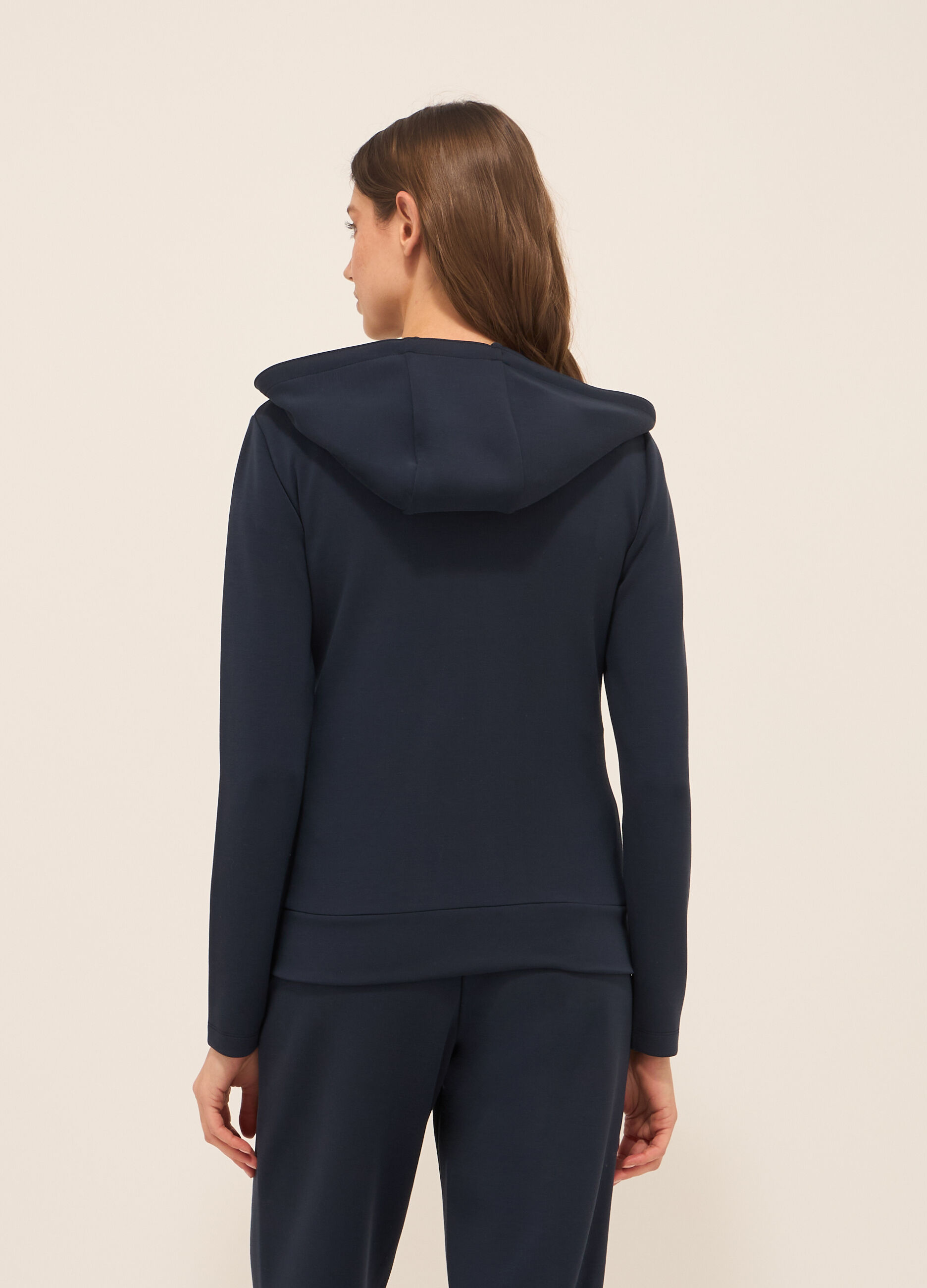 Felpa con cappuccio misto modal donna_1