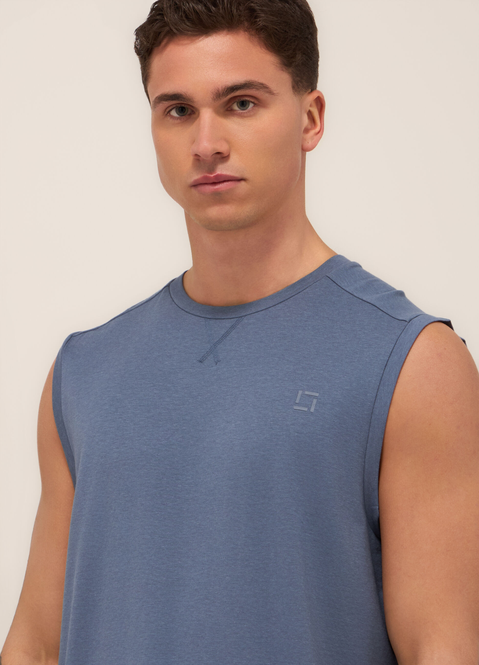 Canotta in cotone e modal stretch uomo_2