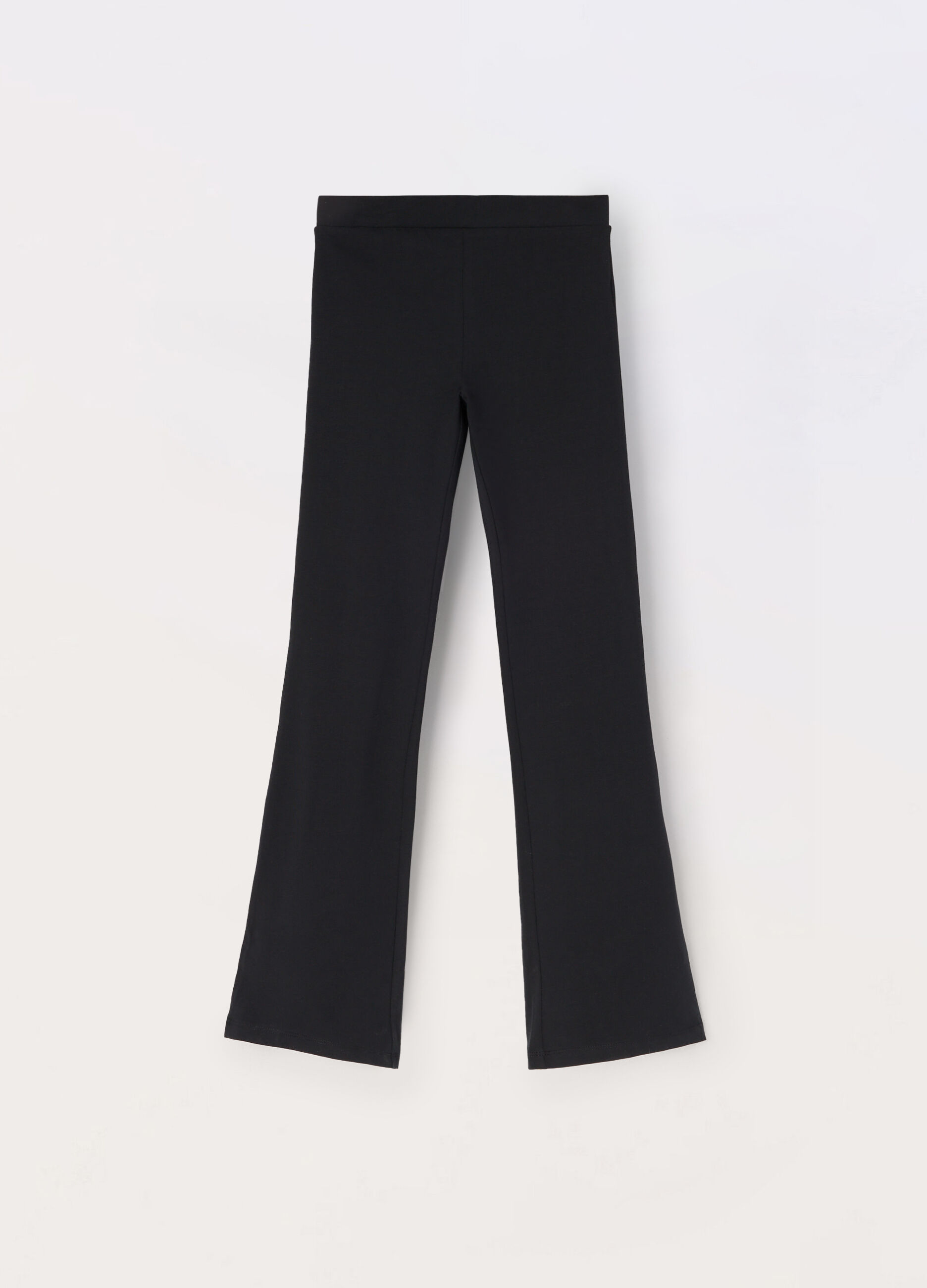 Leggings flare fit in jersey di cotone stretch ragazza_0