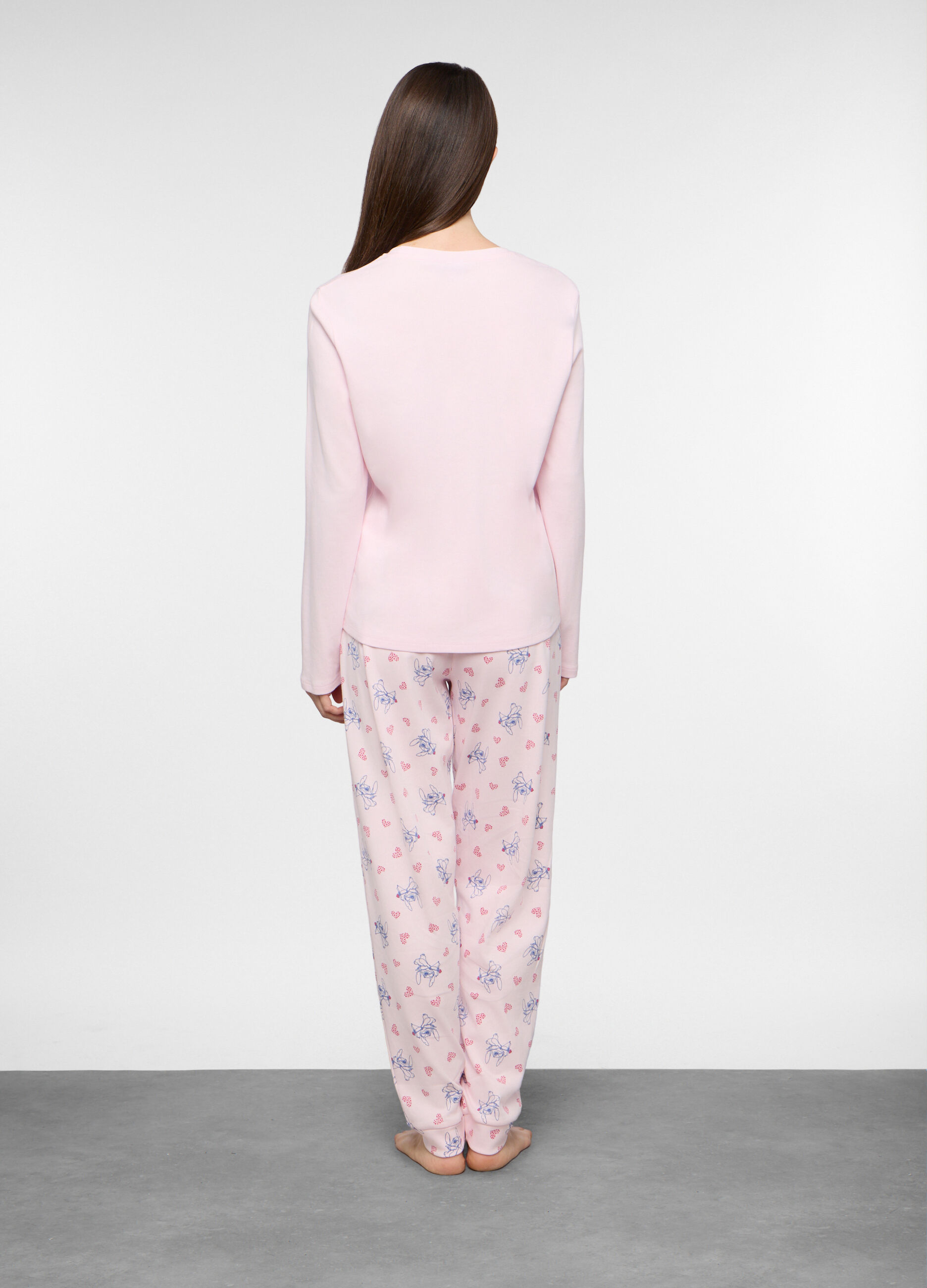 Set pigiama in interlock di puro cotone donna_1