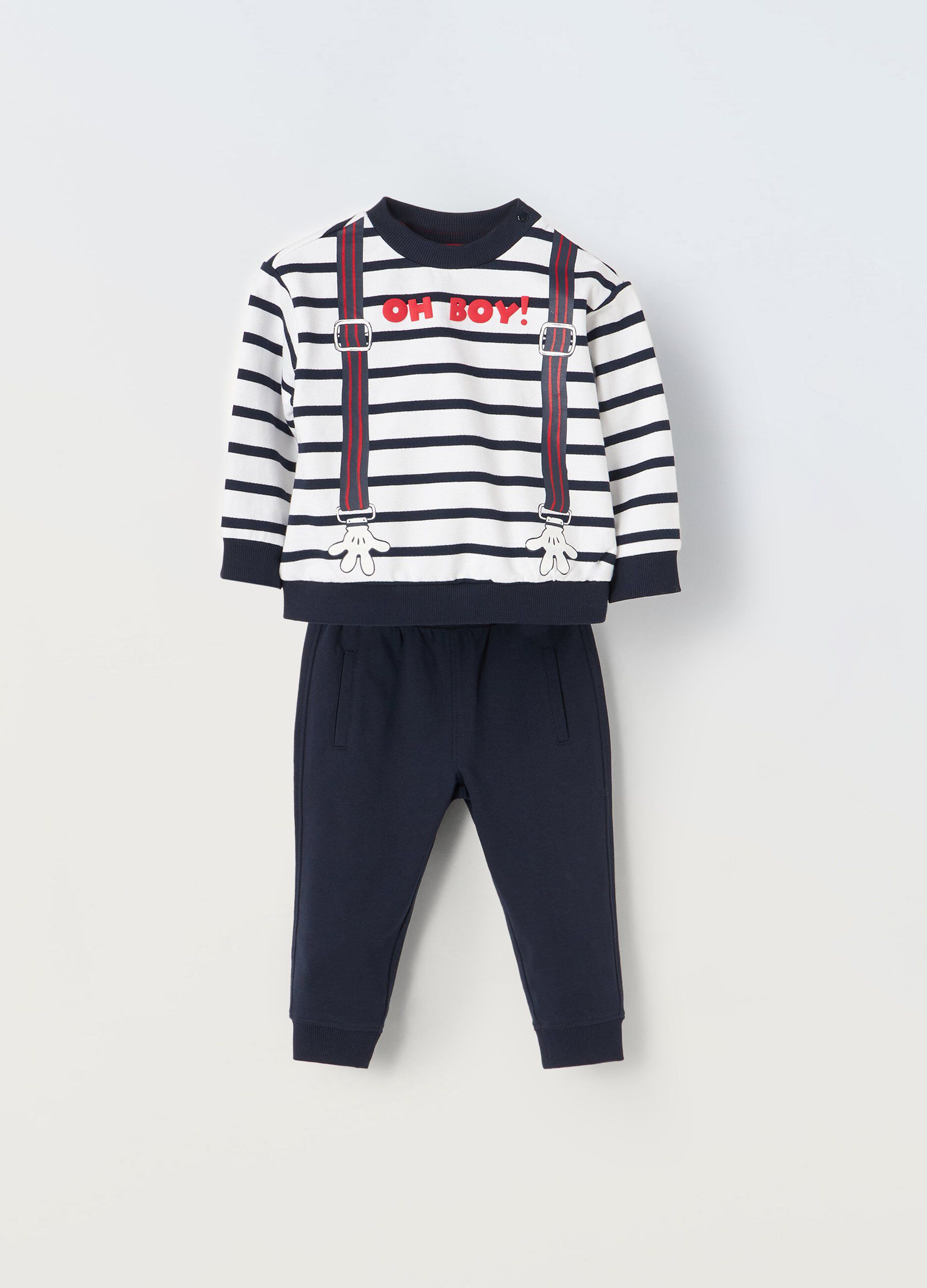 Jogging set in puro cotone neonato_0