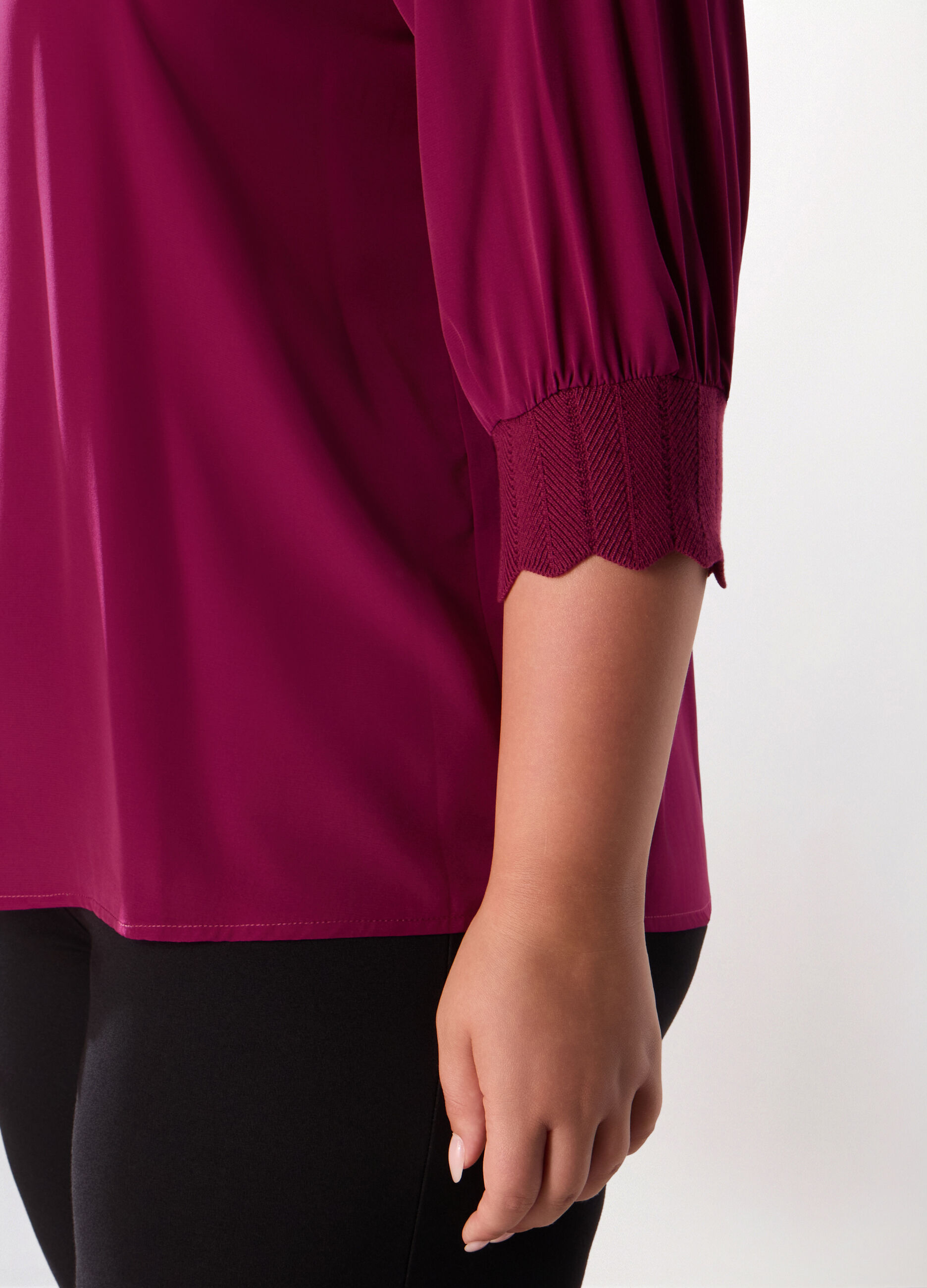 Blusa con maniche a 3/4 donna curvy_2