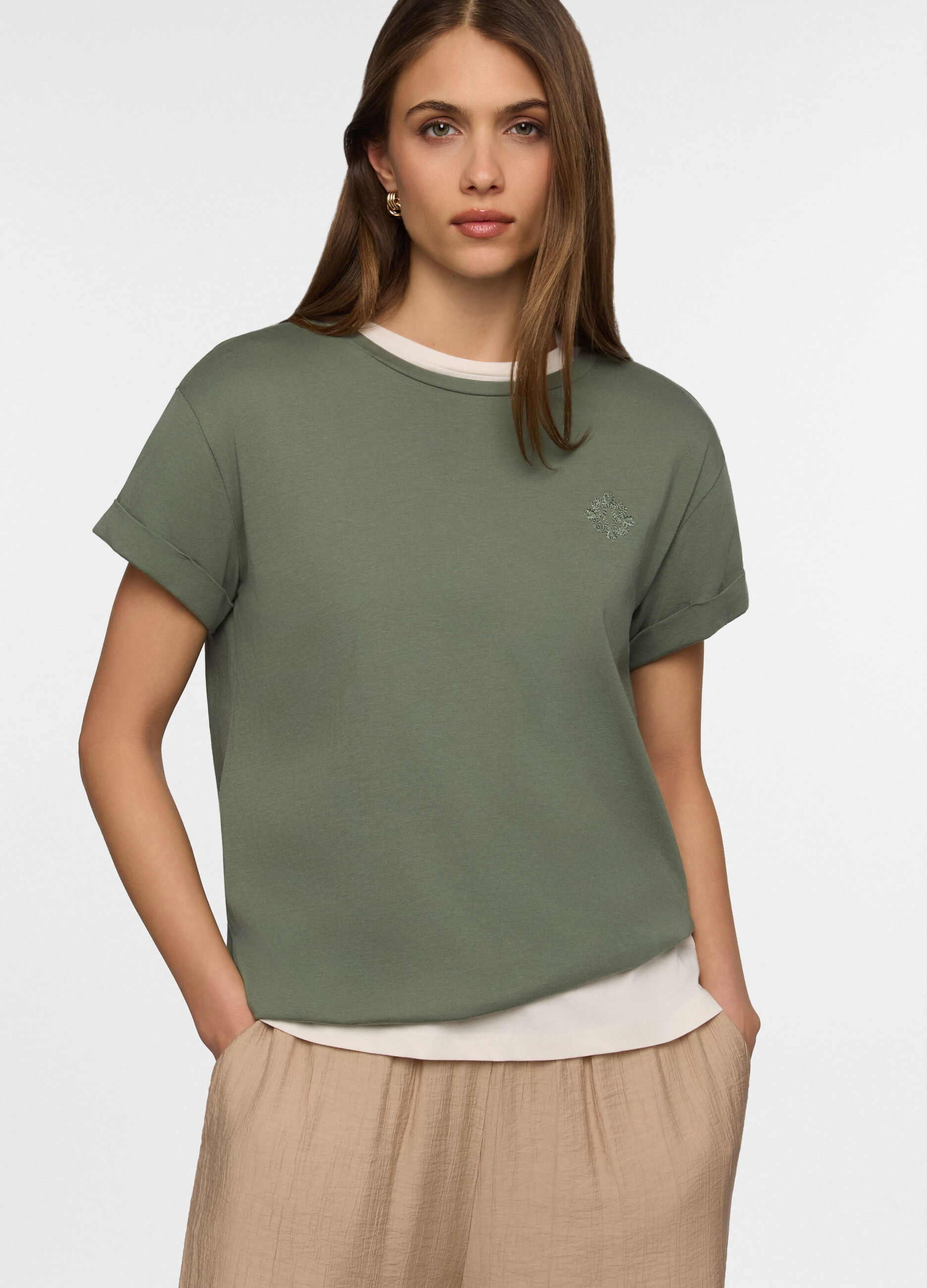 T-shirt girocollo donna_0