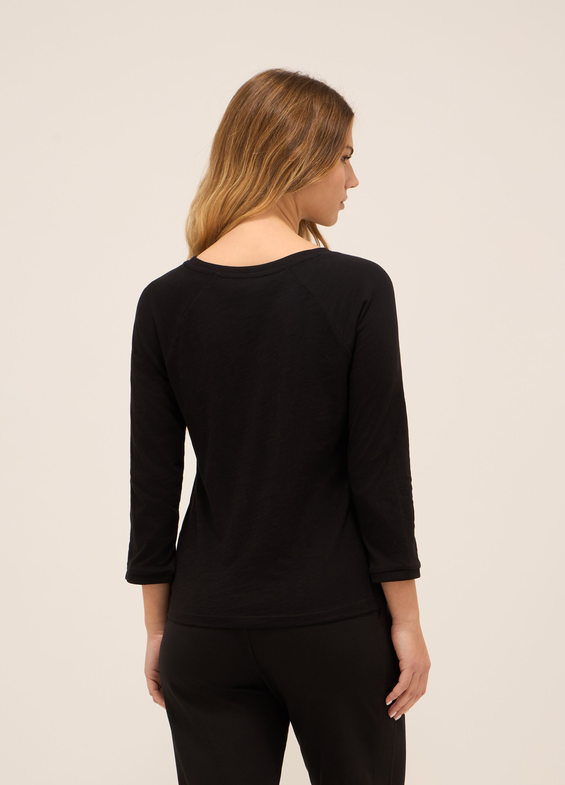 T-shirt in jersey di puro cotone donna_1