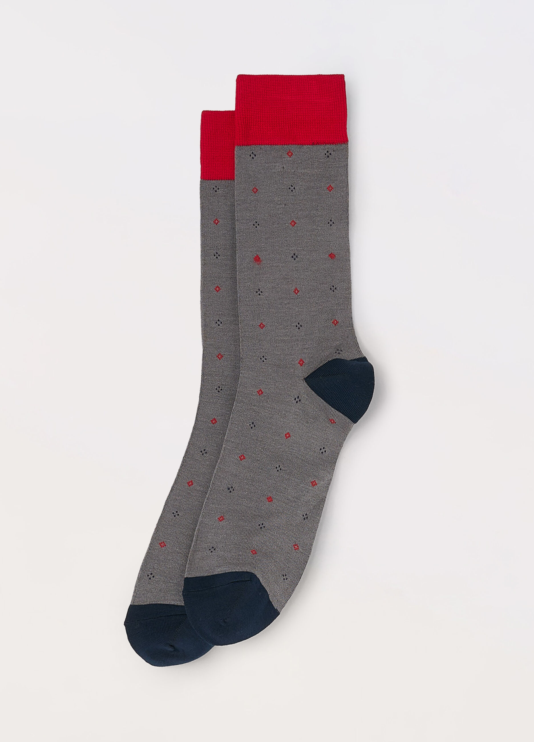 Calze corte in cotone stretch a fantasia uomo_0