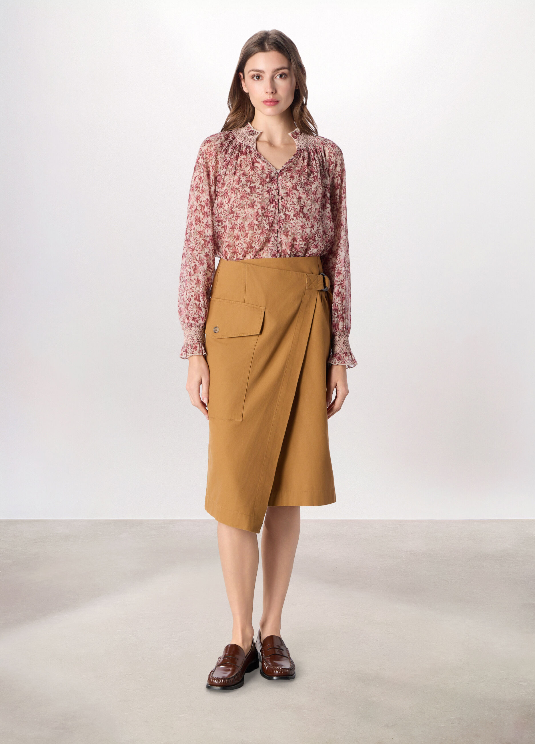 Gonna lunga in puro cotone donna_0