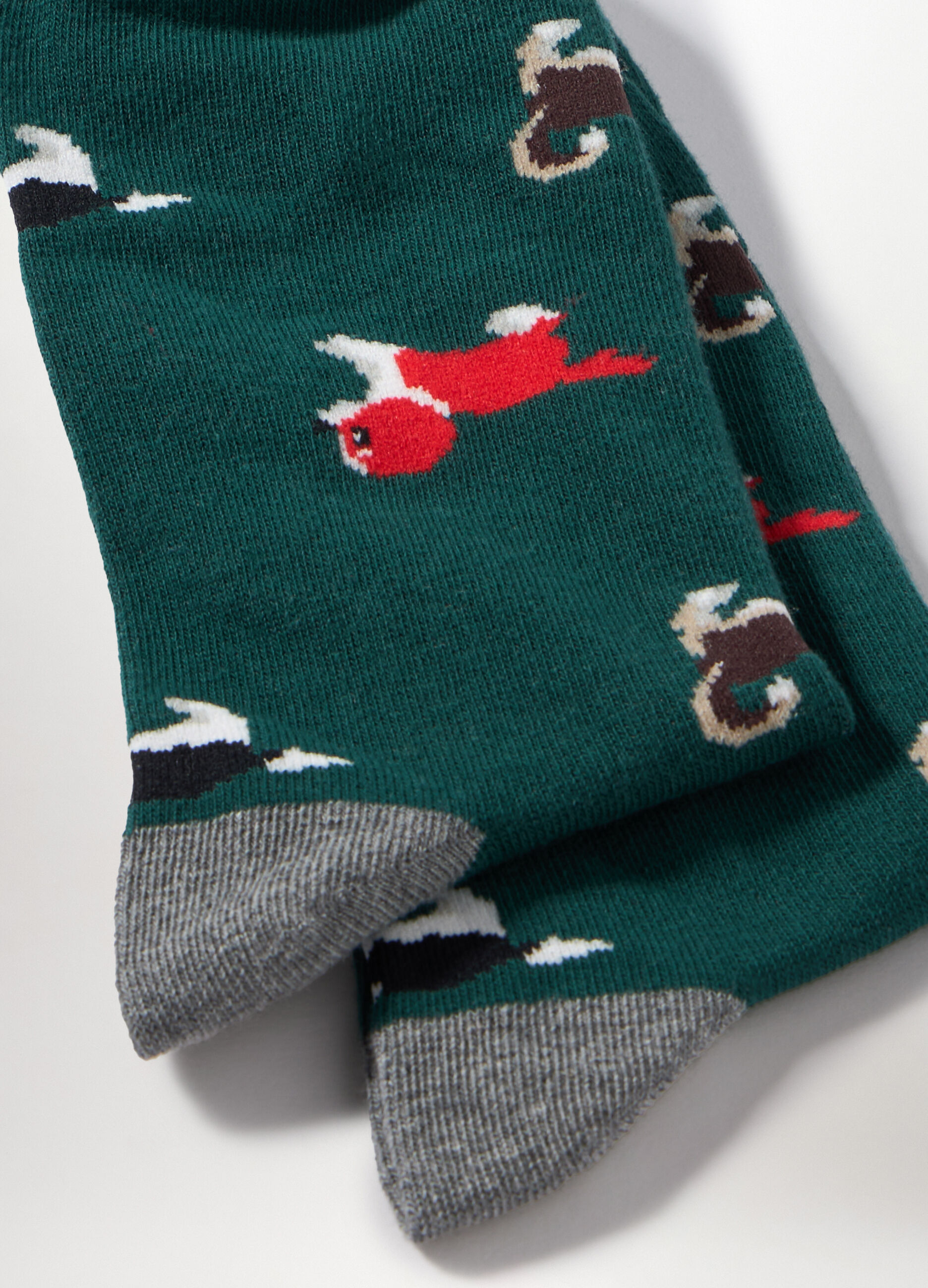 Calze corte in cotone stretch a fantasia uomo_1