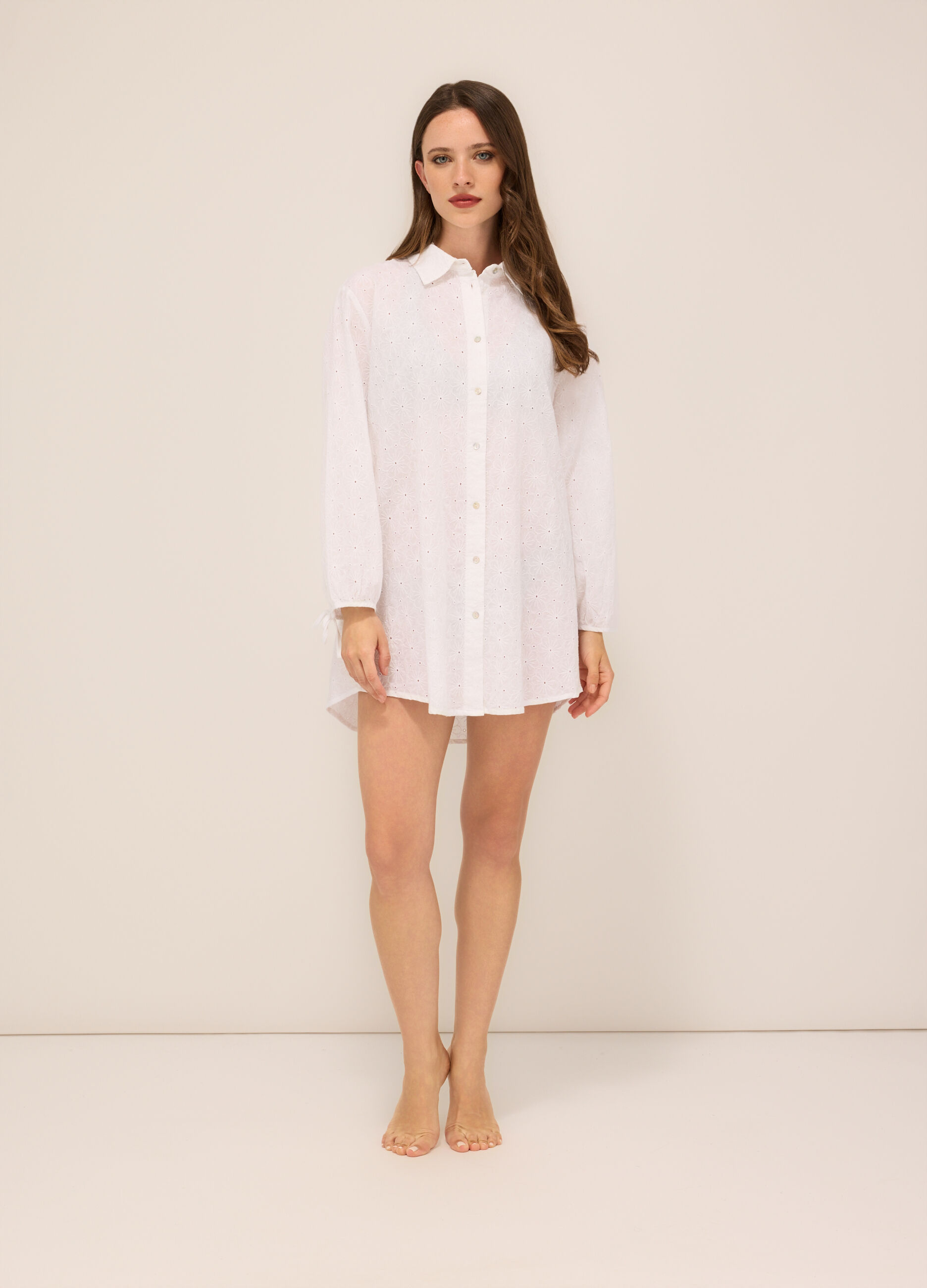 Copricostume in puro cotone sangallo donna_0
