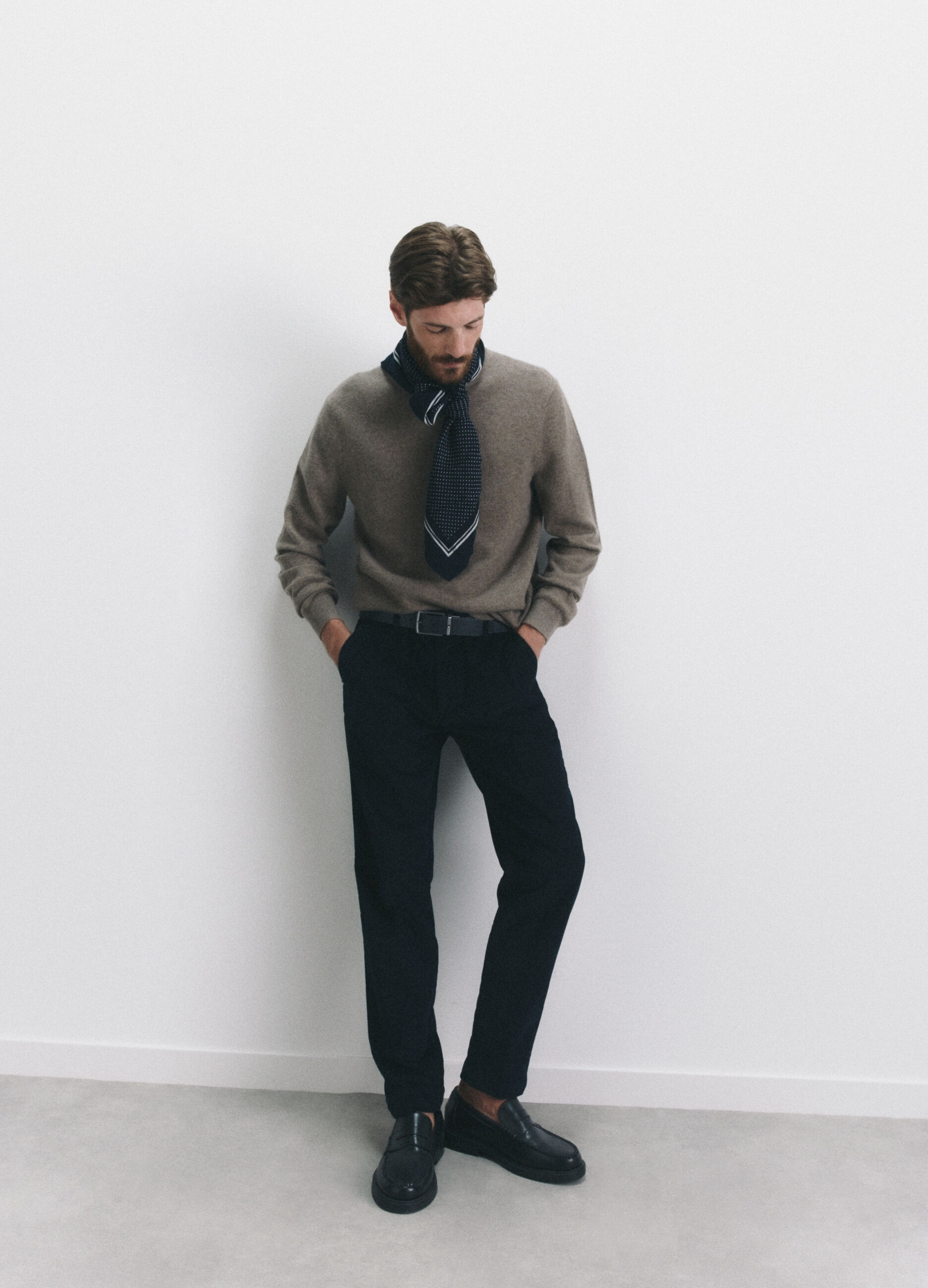 Maglione girocollo in cashmere uomo_1
