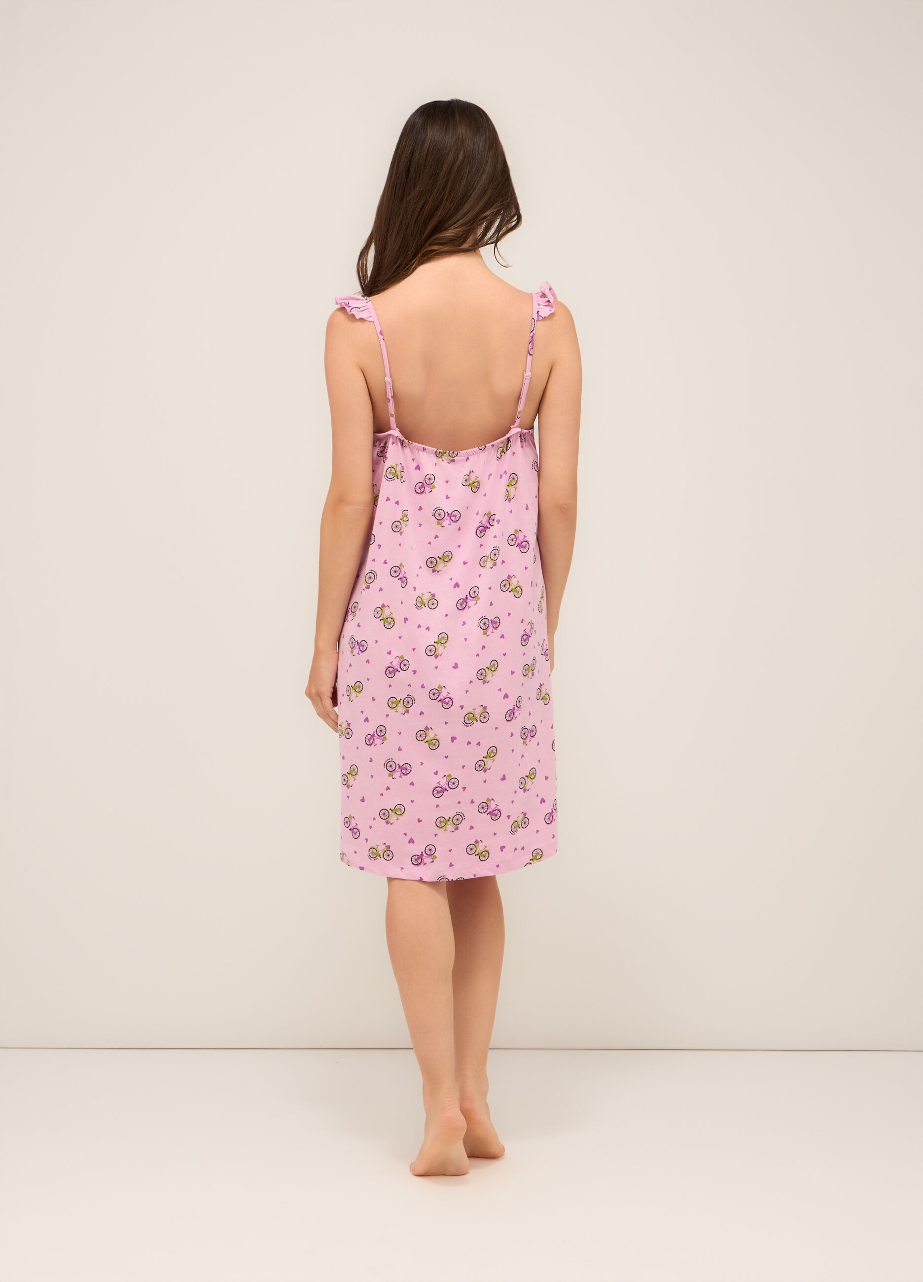 Camicia da notte in jersey di puro cotone donna_1