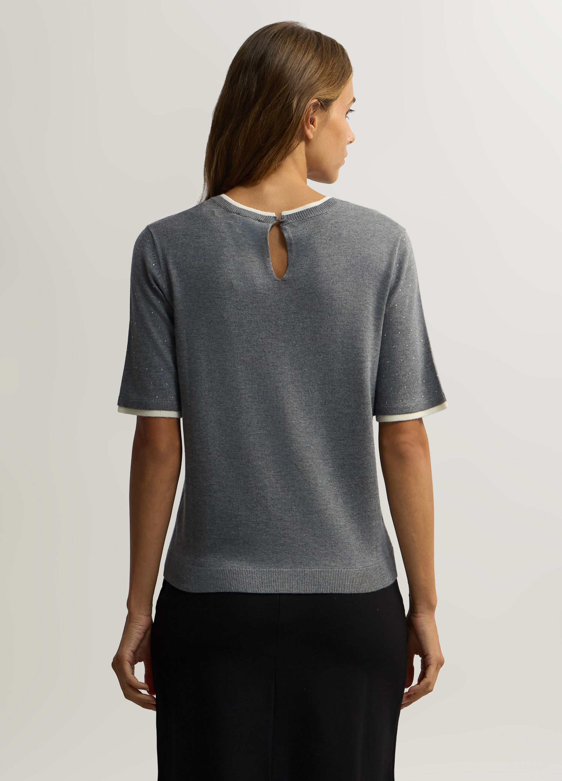 Maglia girocollo rasata donna_1
