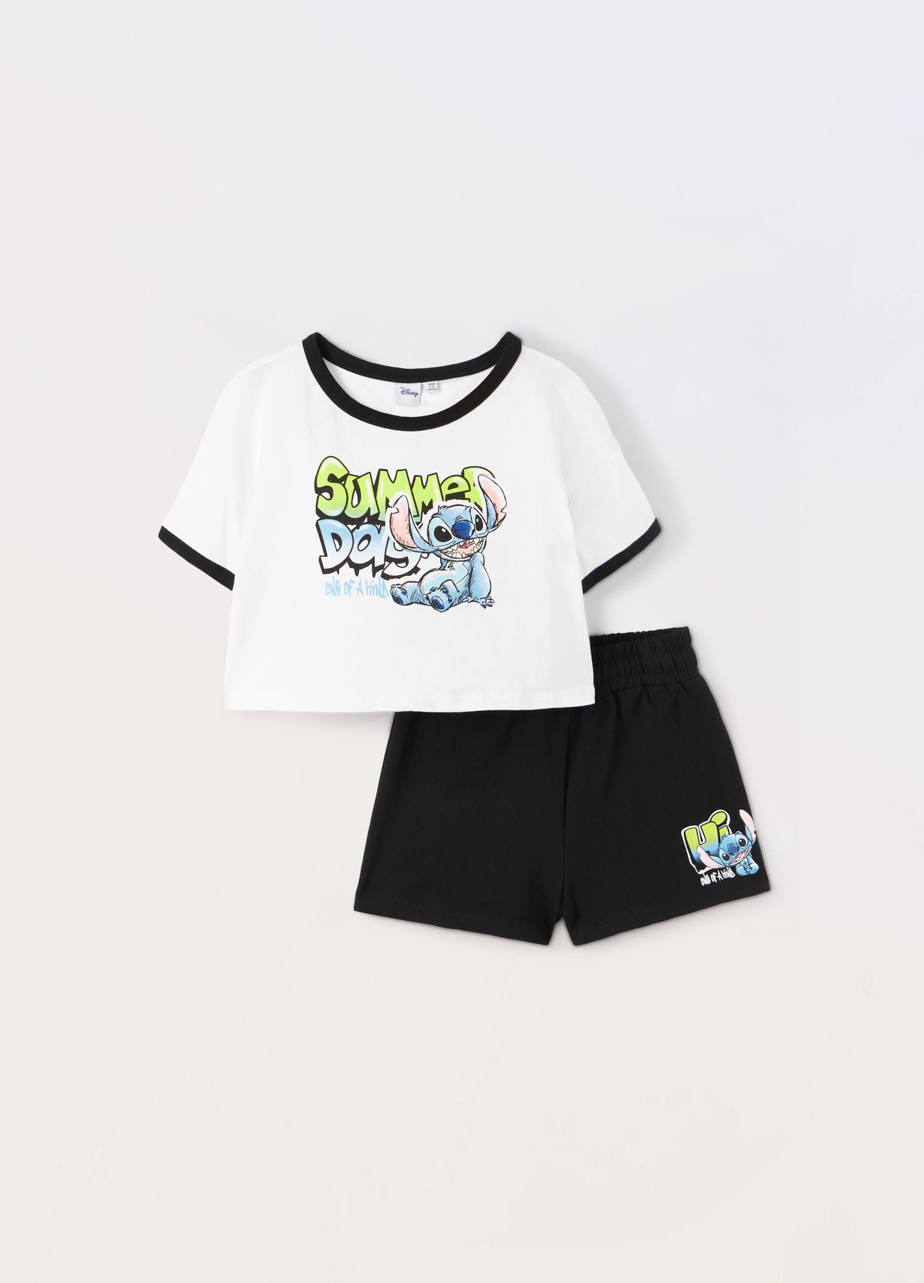 Jogging set in jersey di cotone stretch ragazza_0