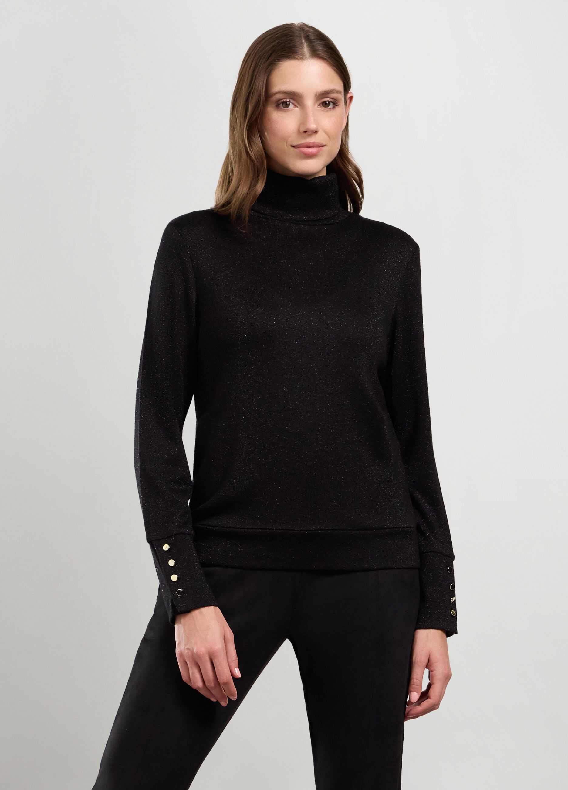 T-shirt in misto viscosa con filo lurex donna_0