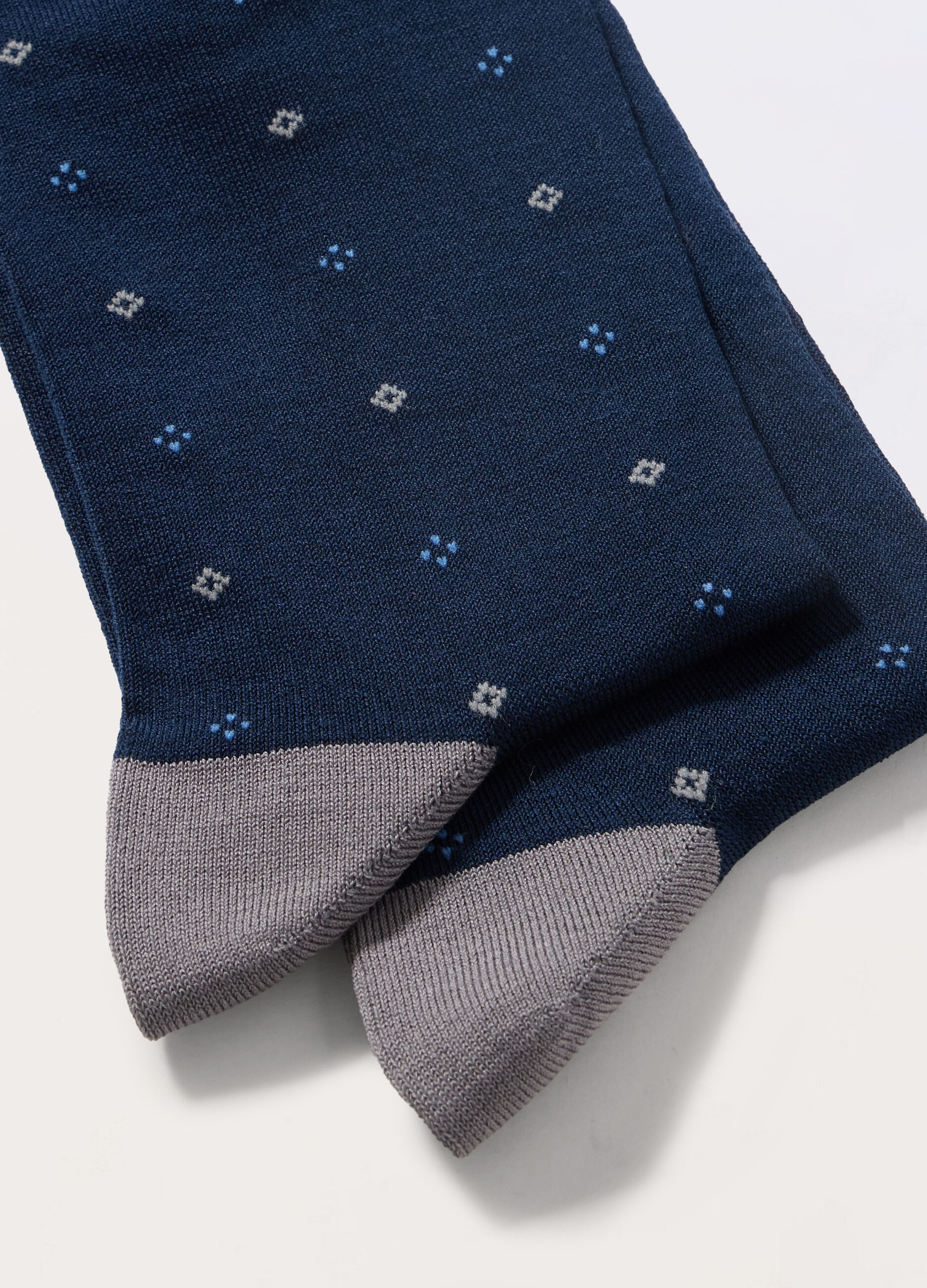 Calze lunghe in cotone stretch a fantasia uomo_1