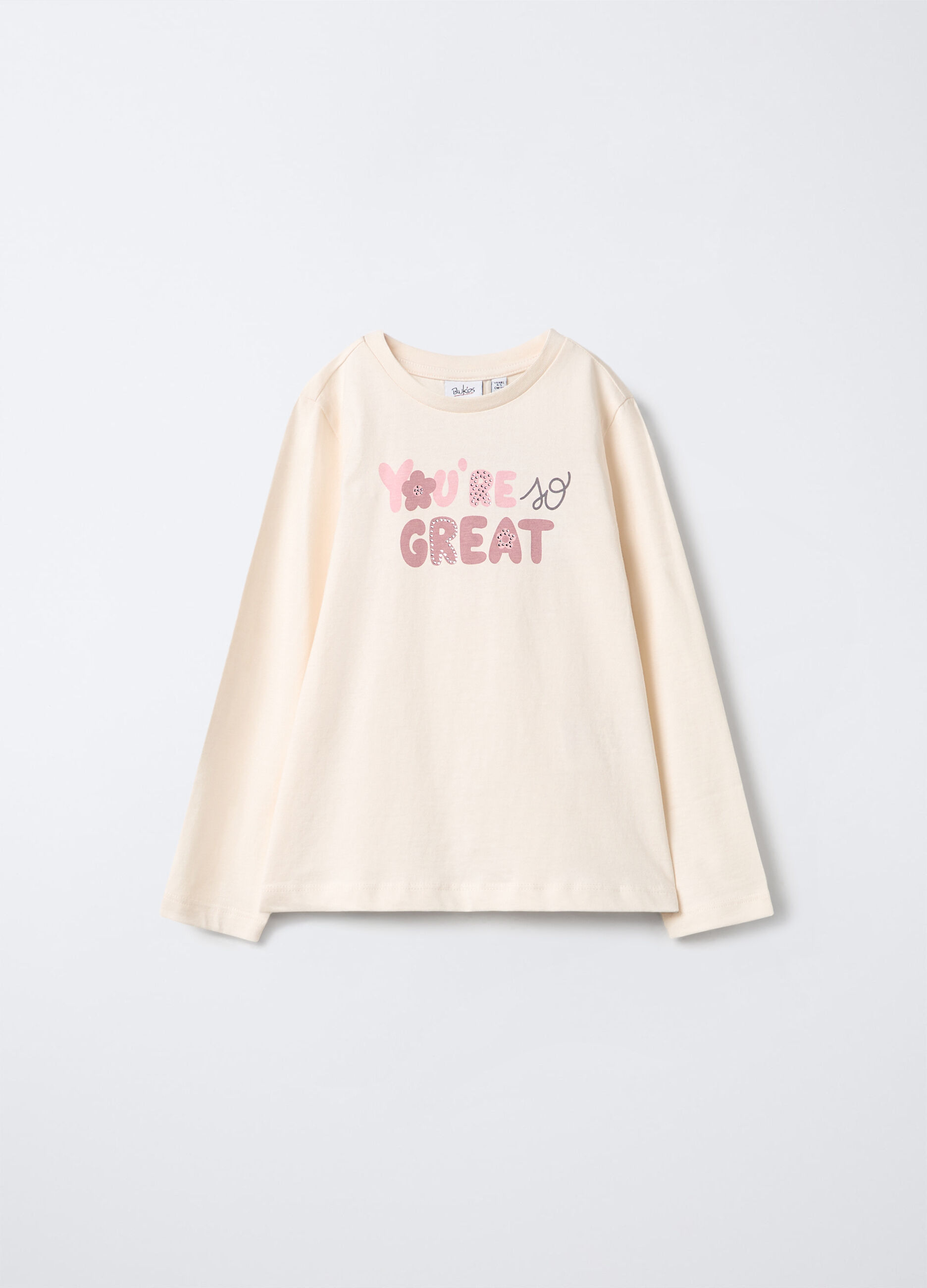 T-shirt in jersey di puro cotone bambina_0
