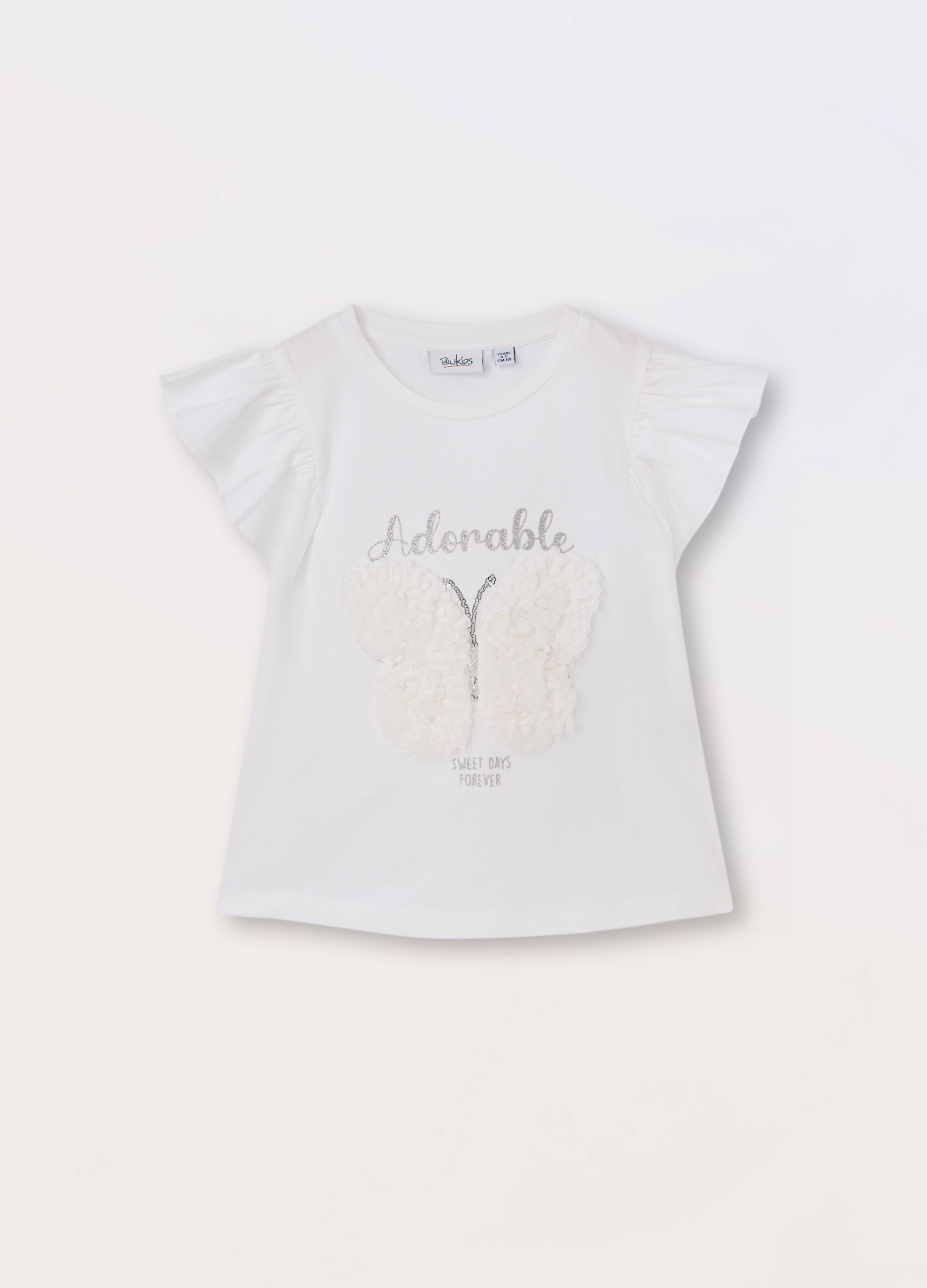 T-shirt in cotone stretch bambina_0